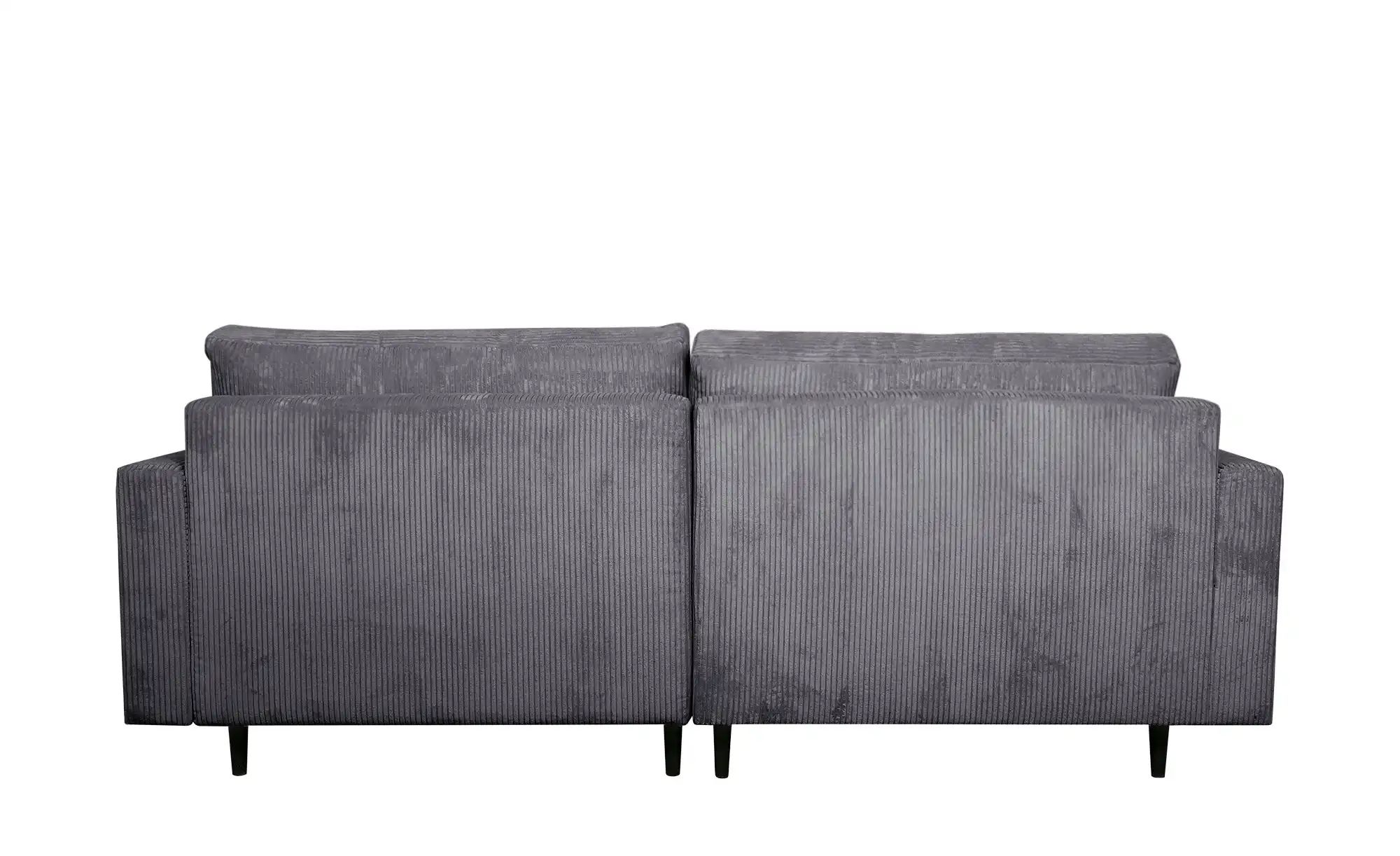 uno Ecksofa trendiger Cordstoff Livorno ¦ grau ¦ Maße (cm): B: 221 H: 105 T günstig online kaufen