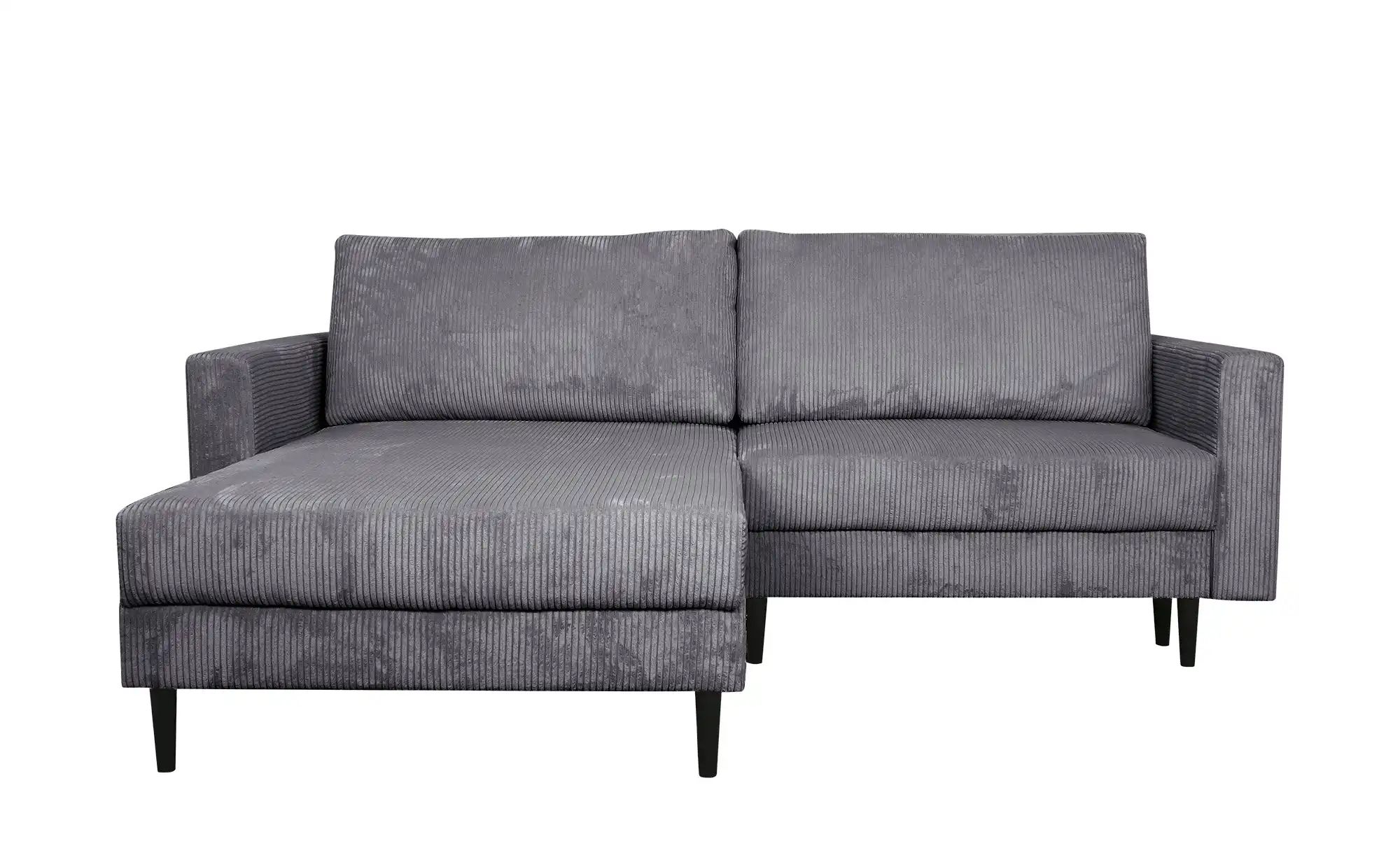 uno Ecksofa trendiger Cordstoff Livorno ¦ grau ¦ Maße (cm): B: 221 H: 105 T günstig online kaufen