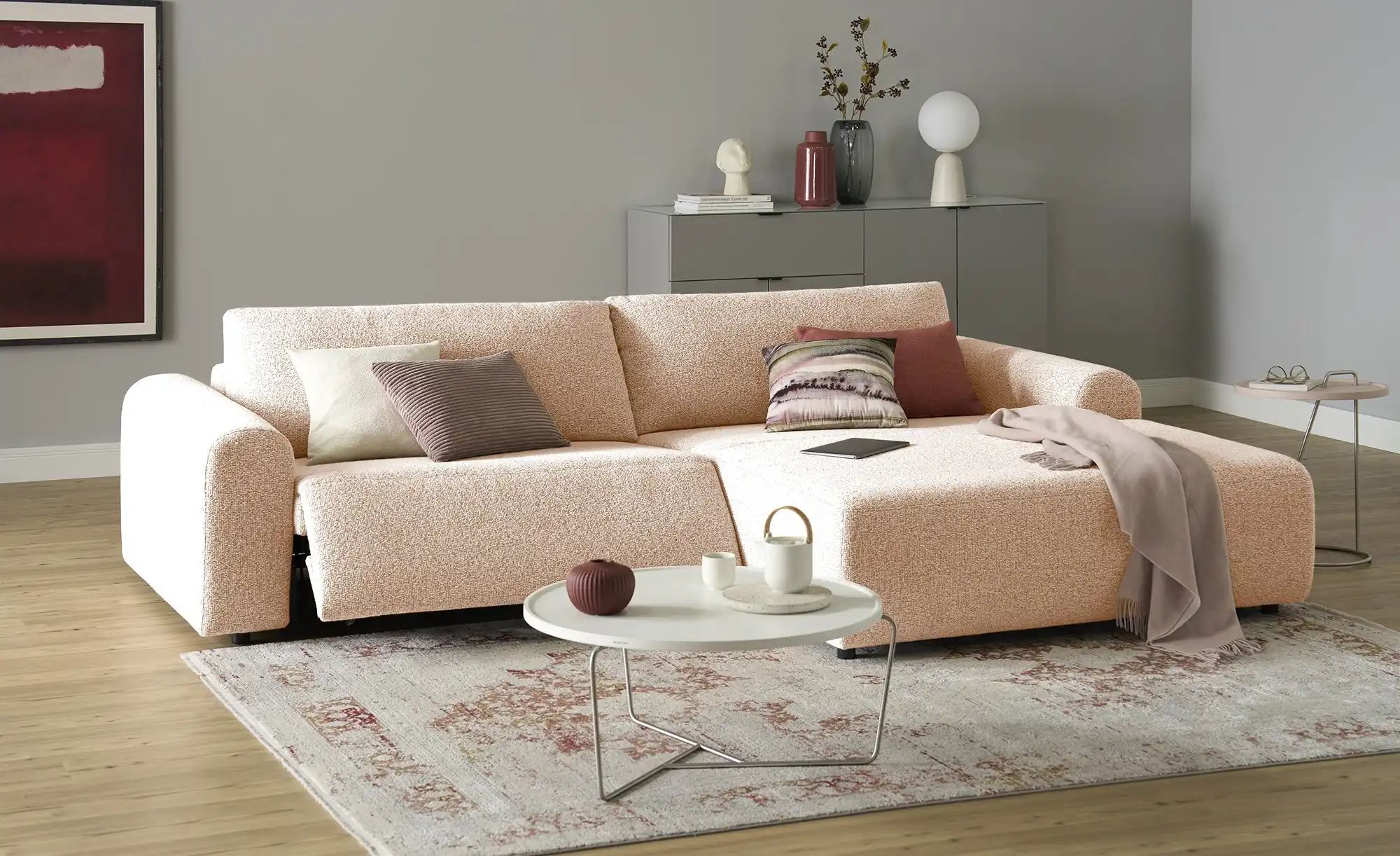 Jette Home Ecksofa mit Relaxfunktion Jette Scala ¦ rot ¦ Maße (cm): B: 296 günstig online kaufen