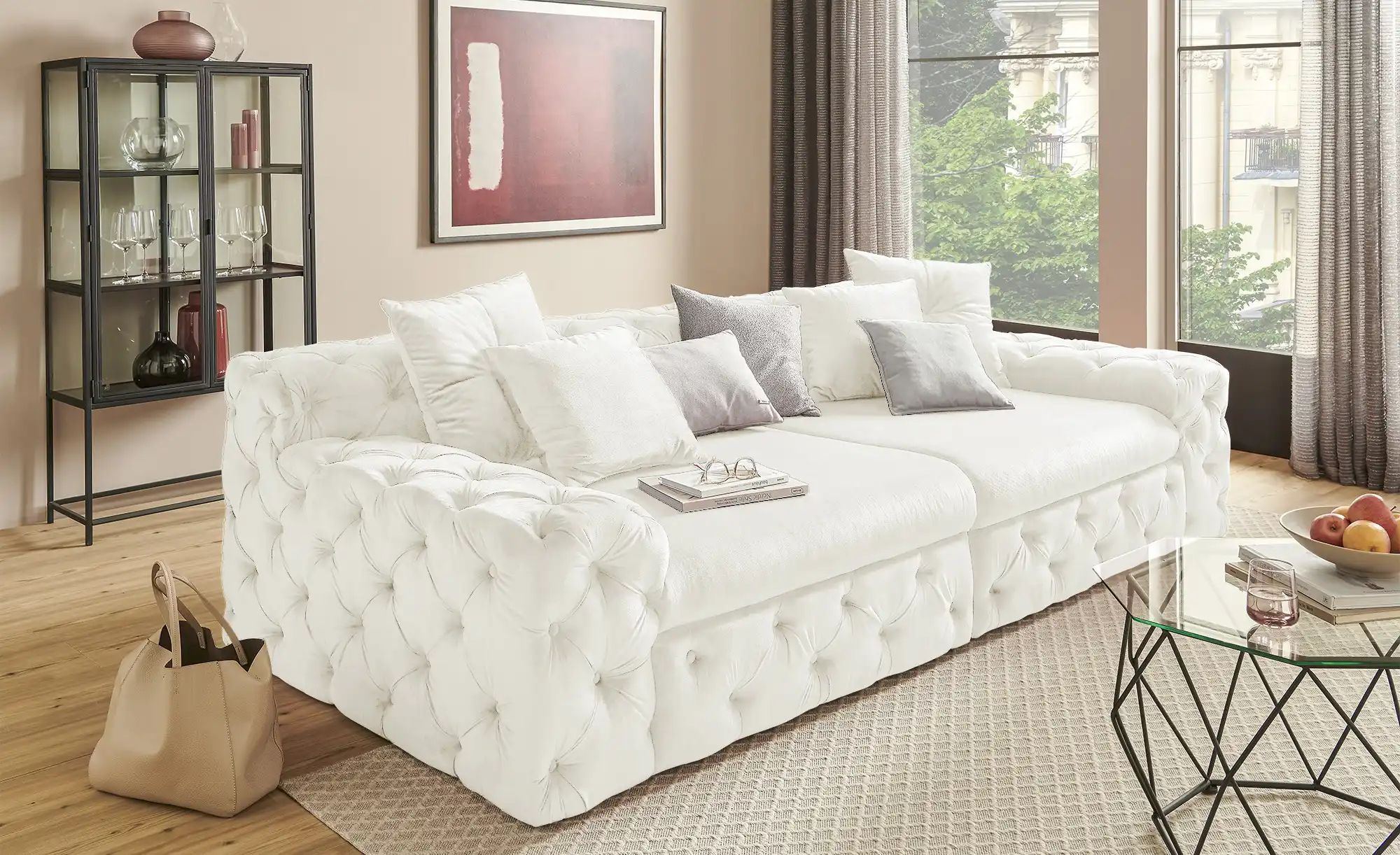 Big Sofa  Beja ¦ weiß ¦ Maße (cm): B: 270 H: 74 T: 134.0 Polstermöbel > Sof günstig online kaufen