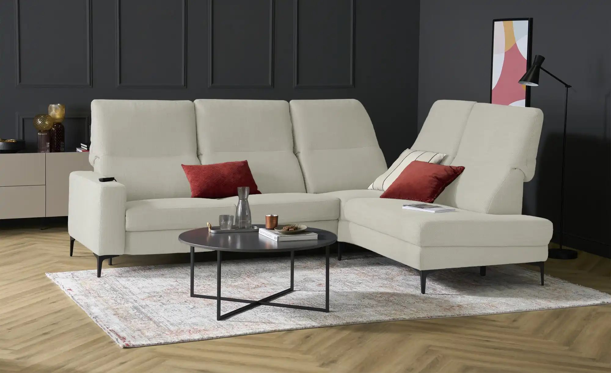 Max Schelling Ecksofa  Maximum Premium ¦ grau ¦ Maße (cm): B: 279 T: 224 Po günstig online kaufen