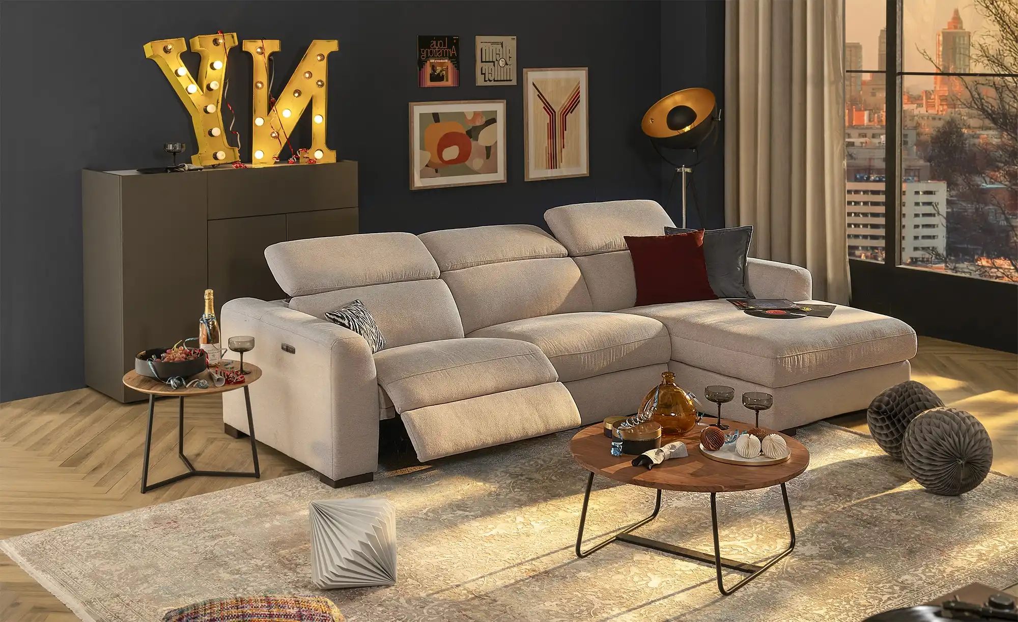 Thumbnail - uno Ecksofa  Josie ¦ beige ¦ Maße (cm): B: 286 H: 74 T: 170.0 Polstermöbel > Sofas > Ecksofas - Höffner