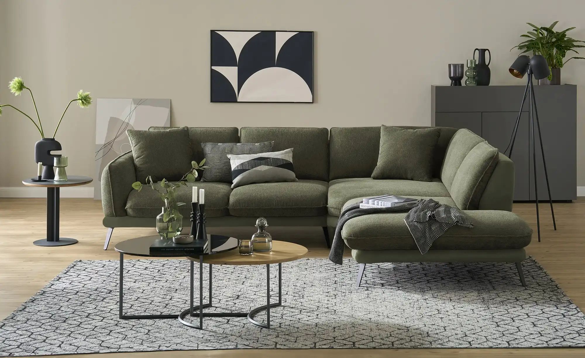 medium Ecksofa  Romance ¦ grün ¦ Maße (cm): B: 302 H: 86 T: 253.0 Polstermö günstig online kaufen