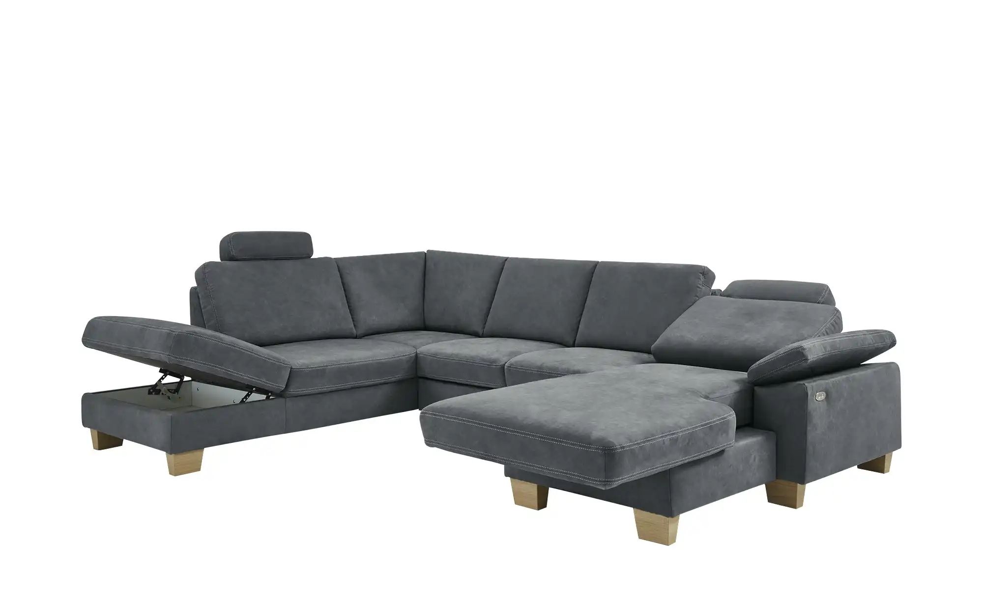 Thumbnail - meinSofa Wohnlandschaft Samu ¦ grau ¦ Maße (cm): B: 316 H: 90 T: 235.0 Polstermöbel > Sofas > Schlafsofas - Höffner