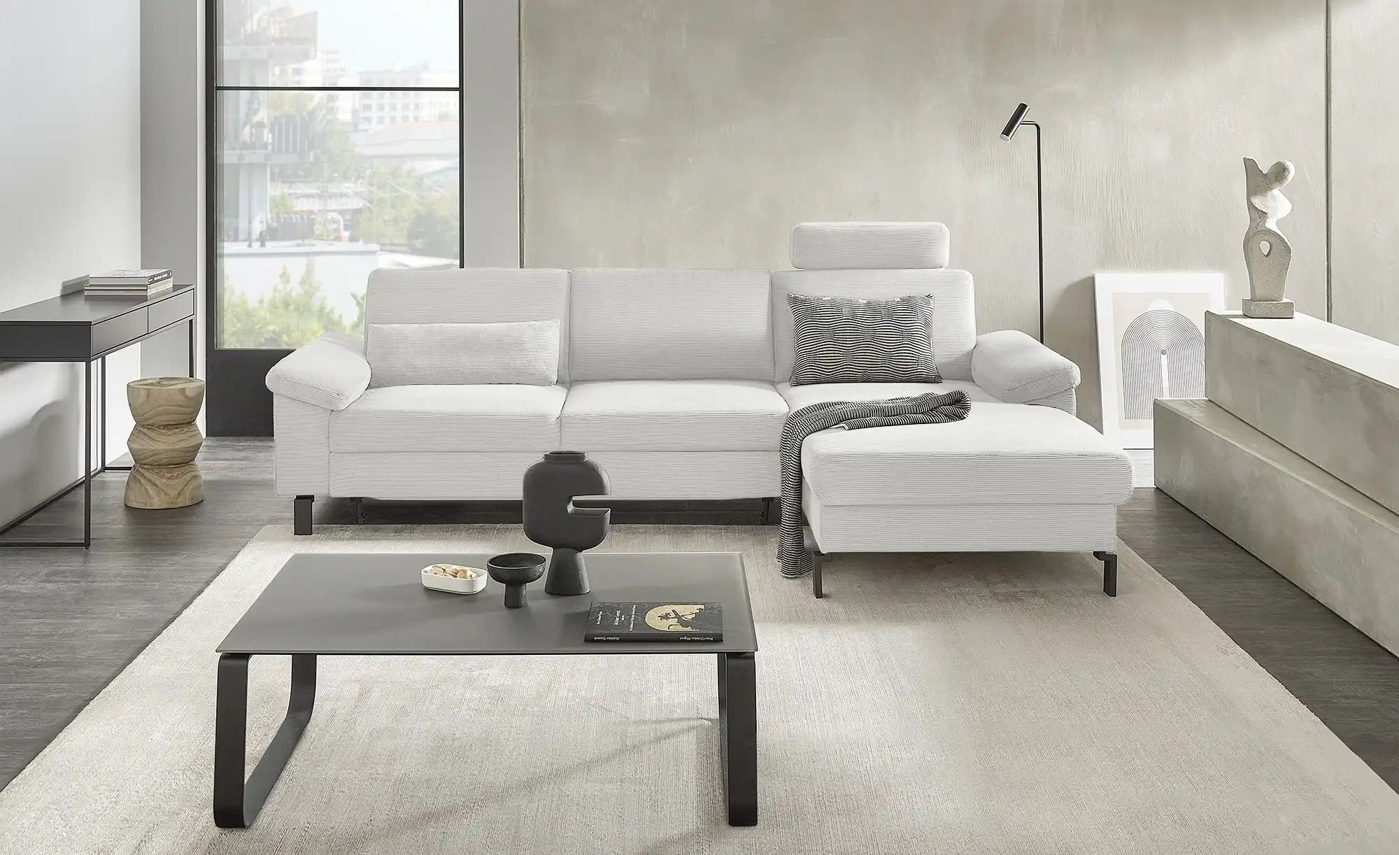 Max Schelling Ecksofa Feincord Maximum Move ¦ grau ¦ Maße (cm): B: 284 H: 8 günstig online kaufen