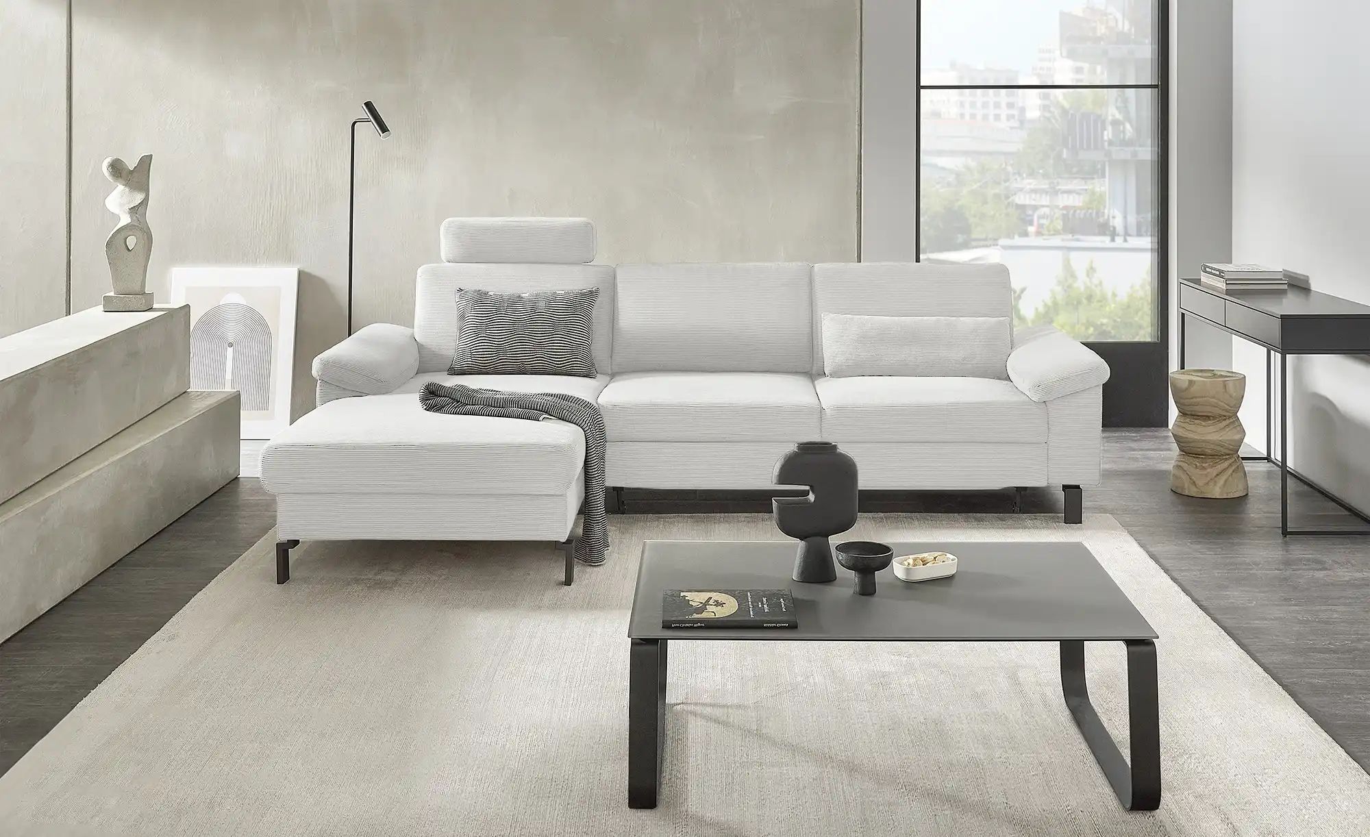 Max Schelling Ecksofa Feincord Maximum Move ¦ grau ¦ Maße (cm): B: 284 H: 8 günstig online kaufen