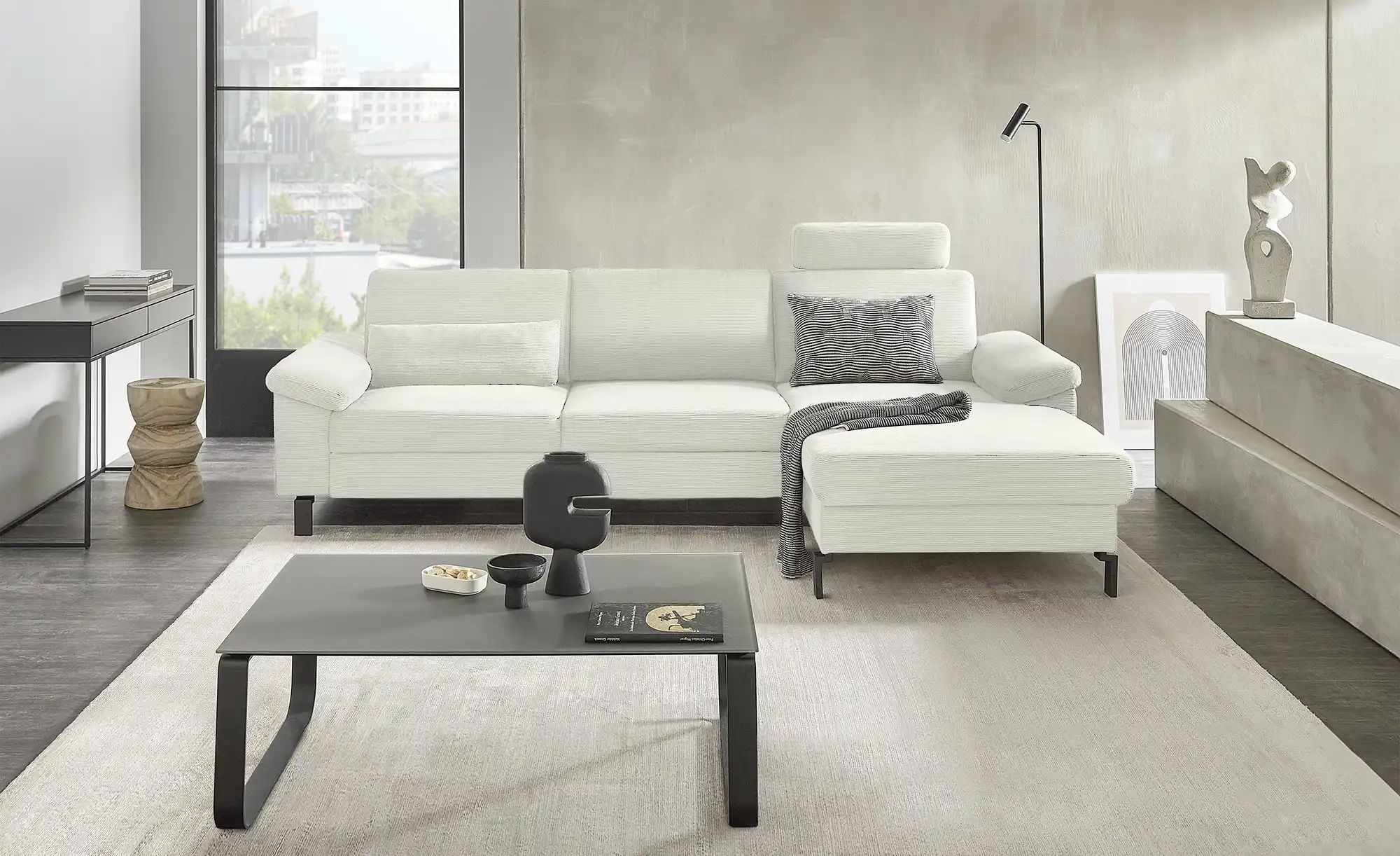 Max Schelling Ecksofa Feincord Maximum Move ¦ weiß ¦ Maße (cm): B: 284 H: 8 günstig online kaufen