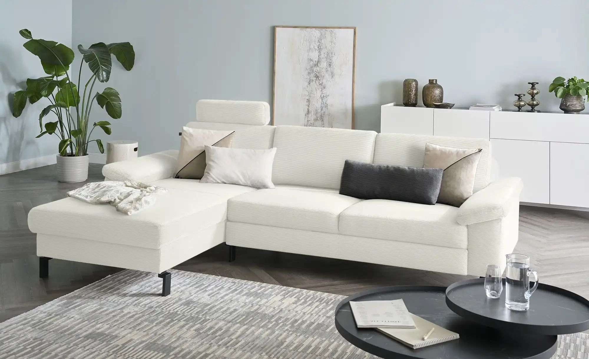 Max Schelling Ecksofa Feincord Maximum Move ¦ weiß ¦ Maße (cm): B: 284 H: 8 günstig online kaufen