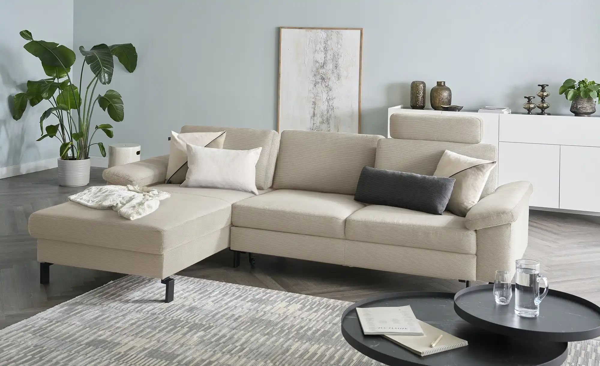 Max Schelling Ecksofa Feincord Maximum Move ¦ beige ¦ Maße (cm): B: 284 H: günstig online kaufen