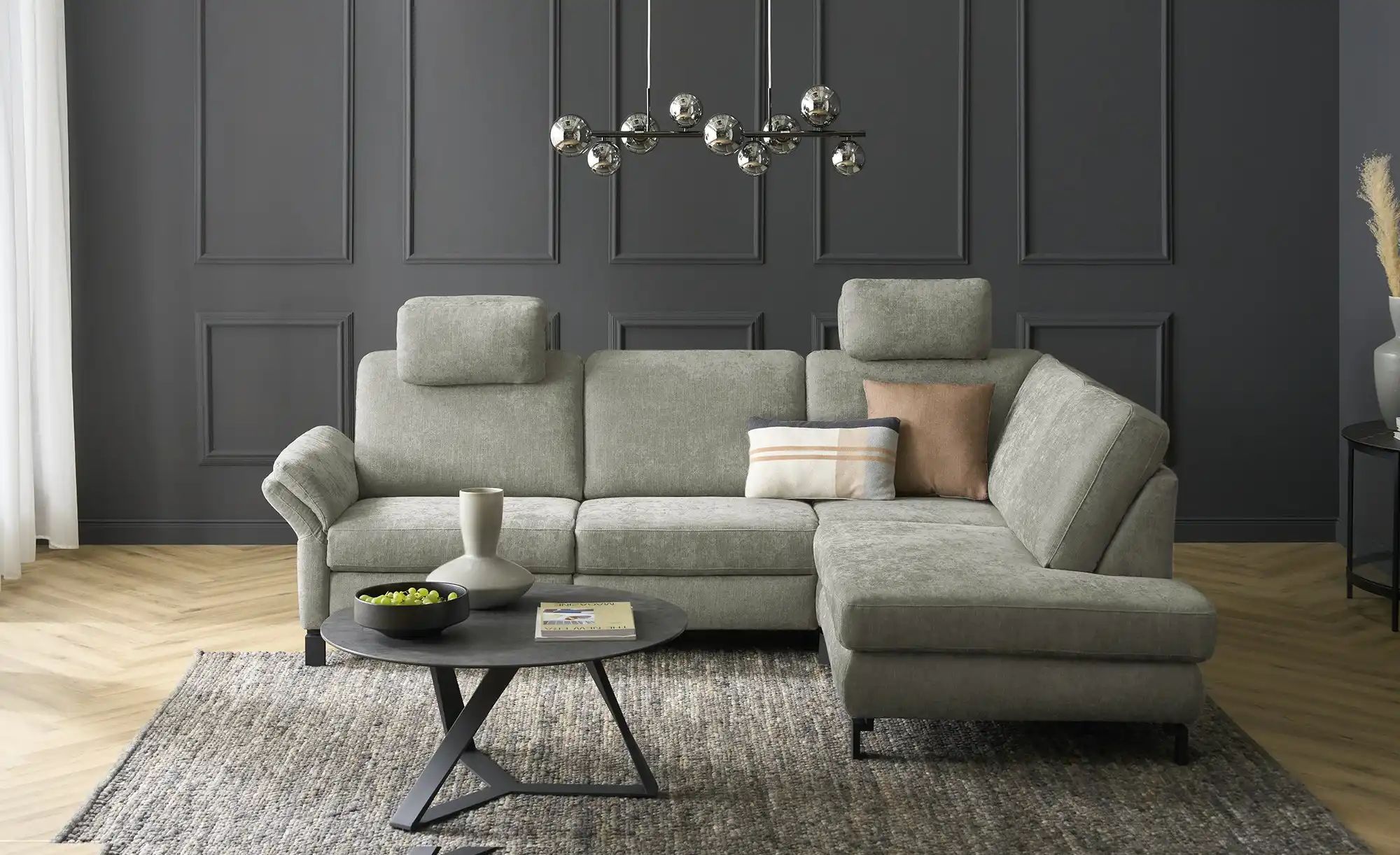 Thumbnail - Max Schelling Ecksofa Flachgewebe Maximum Plus ¦ grün ¦ Maße (cm): B: 265 H: 91 T: 200.0 Polstermöbel > Sofas > Ecksofas...