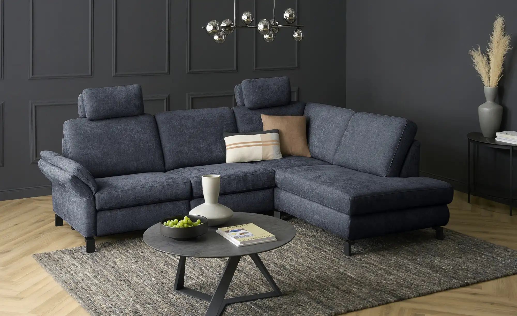 Max Schelling Ecksofa Flachgewebe Maximum Plus ¦ blau ¦ Maße (cm): B: 265 H günstig online kaufen