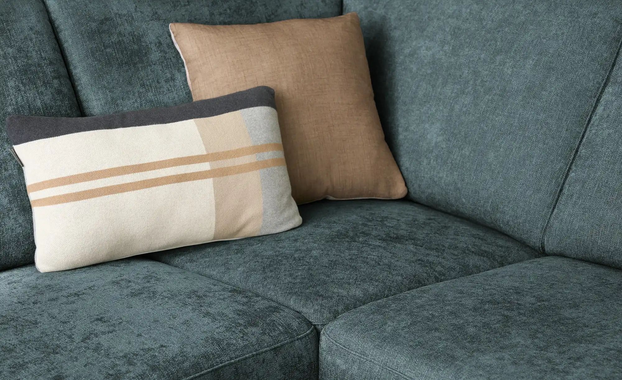 Thumbnail - Max Schelling Ecksofa Flachgewebe Maximum Plus ¦ türkis/petrol ¦ Maße (cm): B: 265 H: 91 T: 200.0 Polstermöbel > Sofas >...