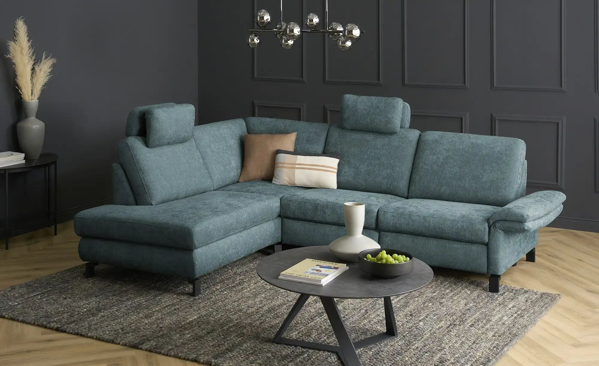 Thumbnail - Max Schelling Ecksofa Flachgewebe Maximum Plus ¦ türkis/petrol ¦ Maße (cm): B: 265 H: 91 T: 200.0 Polstermöbel > Sofas >...