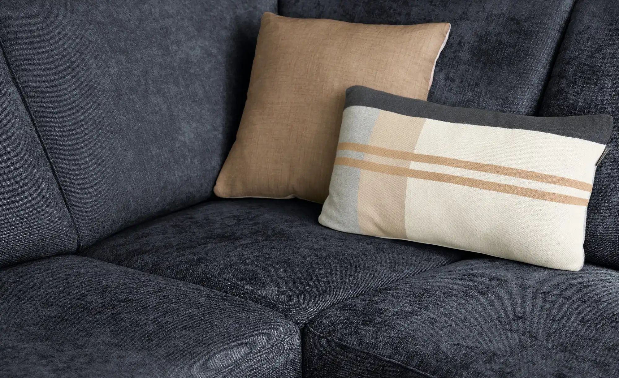 Thumbnail - Max Schelling Ecksofa Flachgewebe Maximum Plus ¦ blau ¦ Maße (cm): B: 265 H: 91 T: 200.0 Polstermöbel > Sofas > Ecksofas...