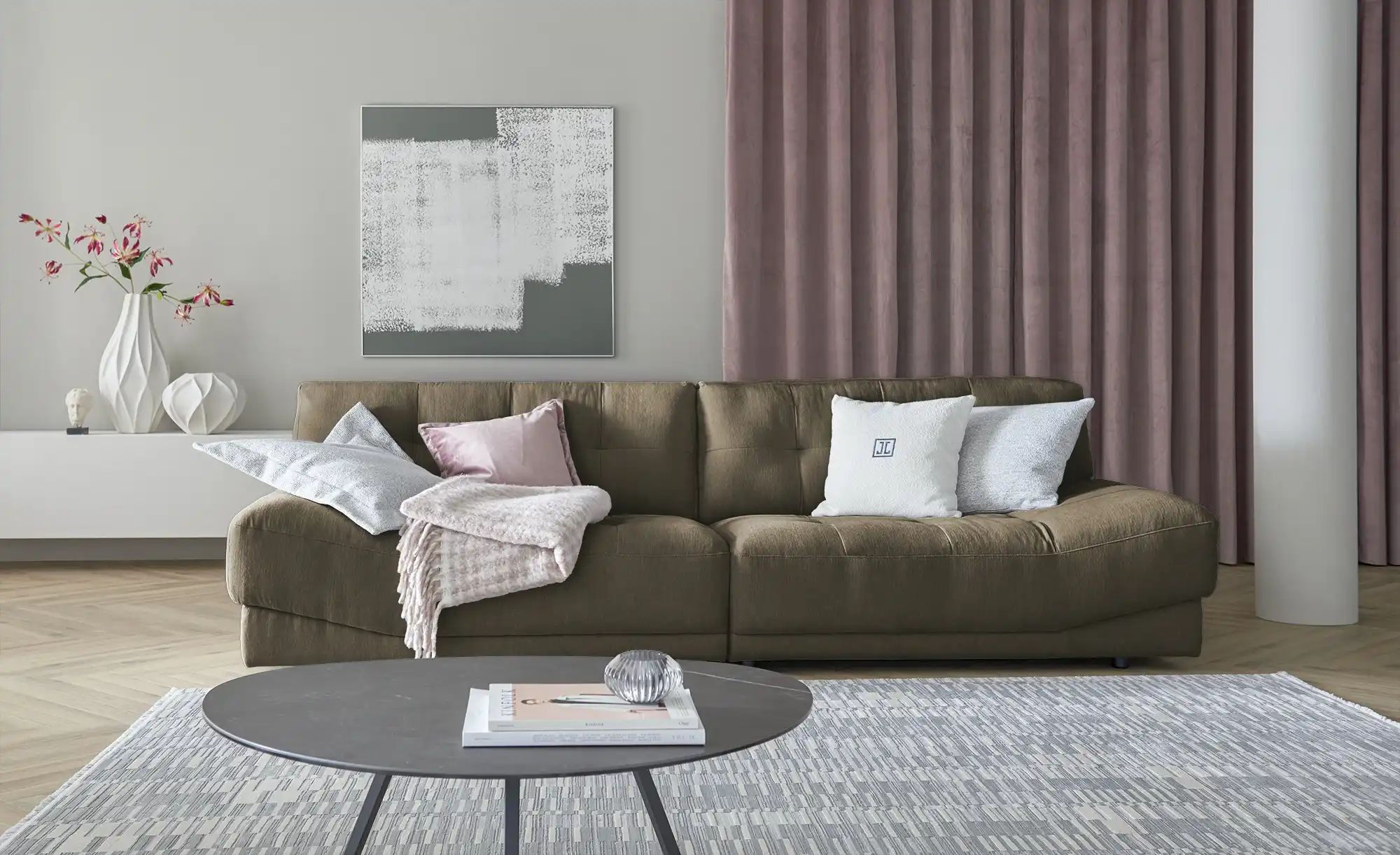 Thumbnail - Jette Home Bigsofa Easy ¦ braun ¦ Maße (cm): B: 278 H: 83 T: 123.0 Polstermöbel > Sofas > 2-Sitzer - Höffner