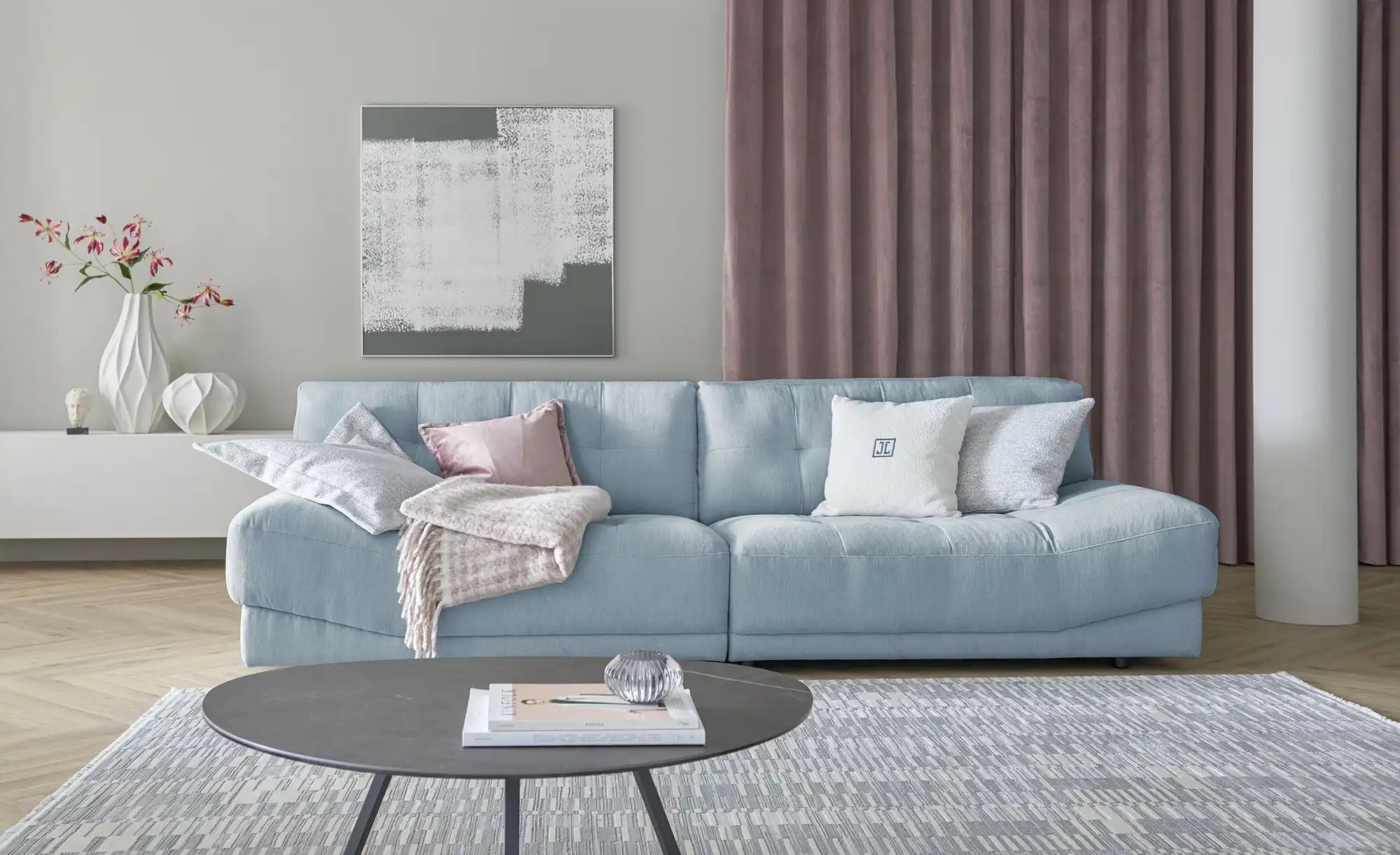 Thumbnail - Jette Home Bigsofa  Easy ¦ blau ¦ Maße (cm): B: 278 H: 83 T: 123.0 Polstermöbel > Sofas > 2-Sitzer - Höffner