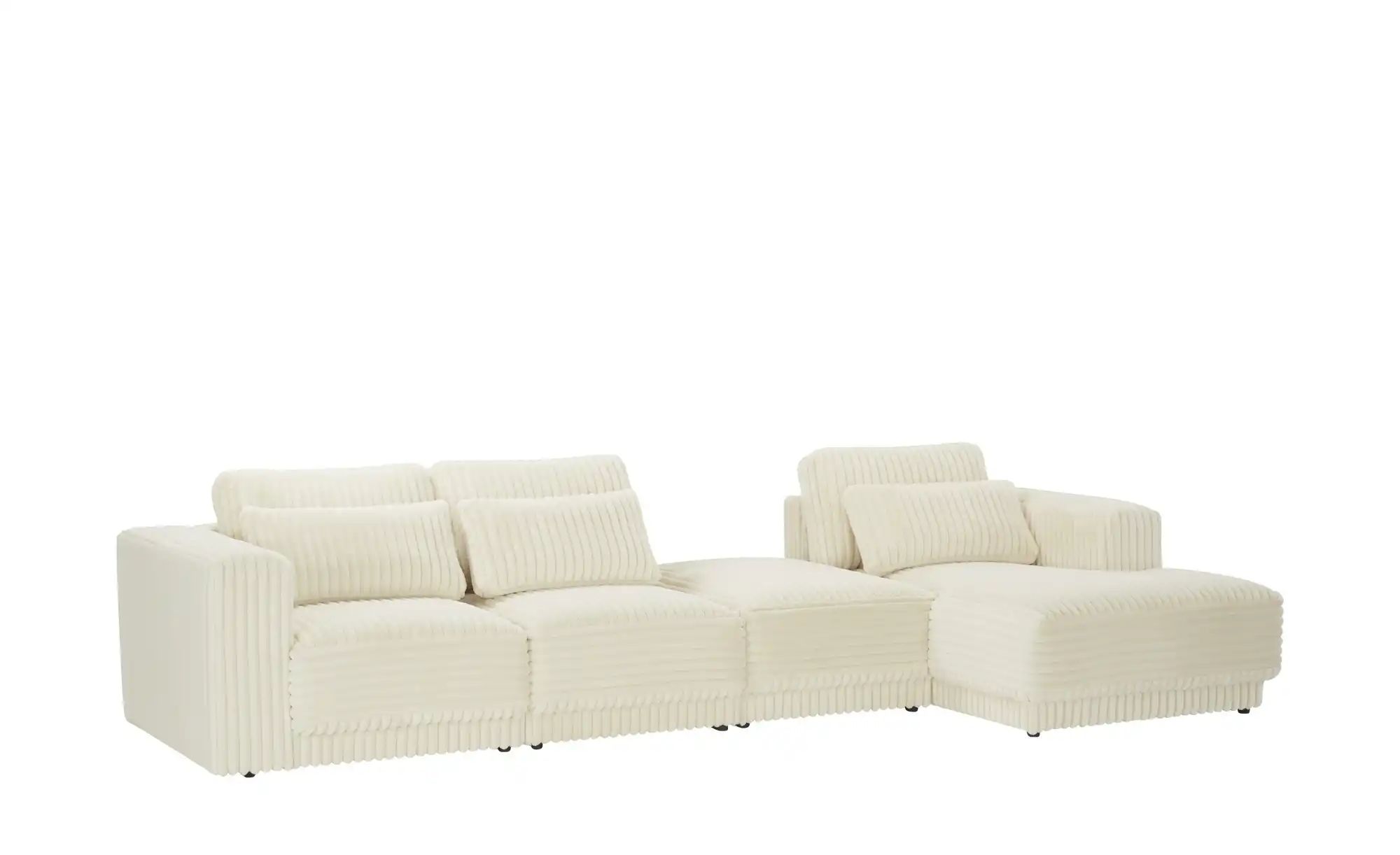 switch Ecksofa in modernem Breitcord Torrino ¦ creme ¦ Maße (cm): B: 372 H: günstig online kaufen