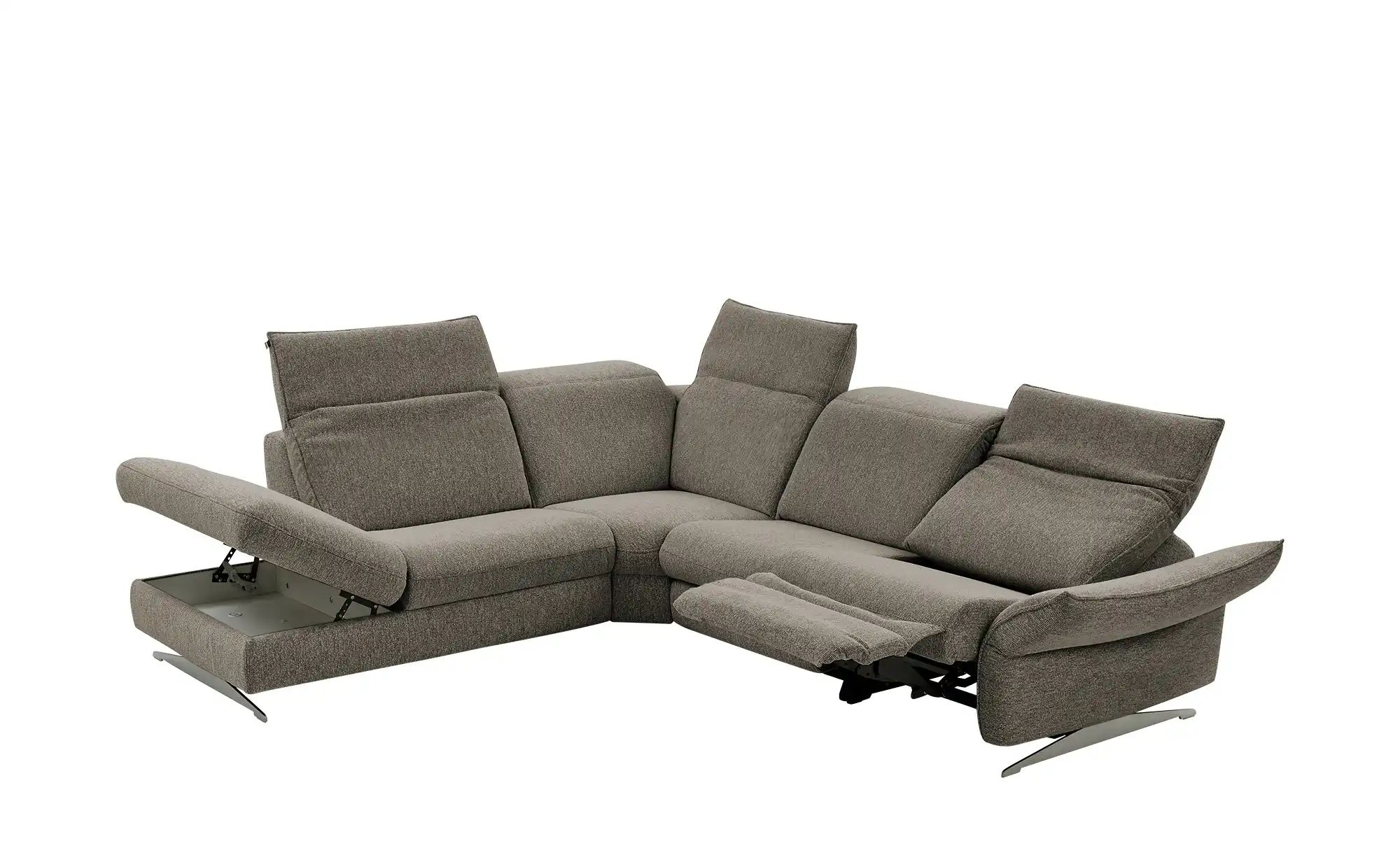 Hukla Ecksofa Mikrofaser Michelle ¦ grau ¦ Maße (cm): B: 292 H: 99 T: 258.0 günstig online kaufen