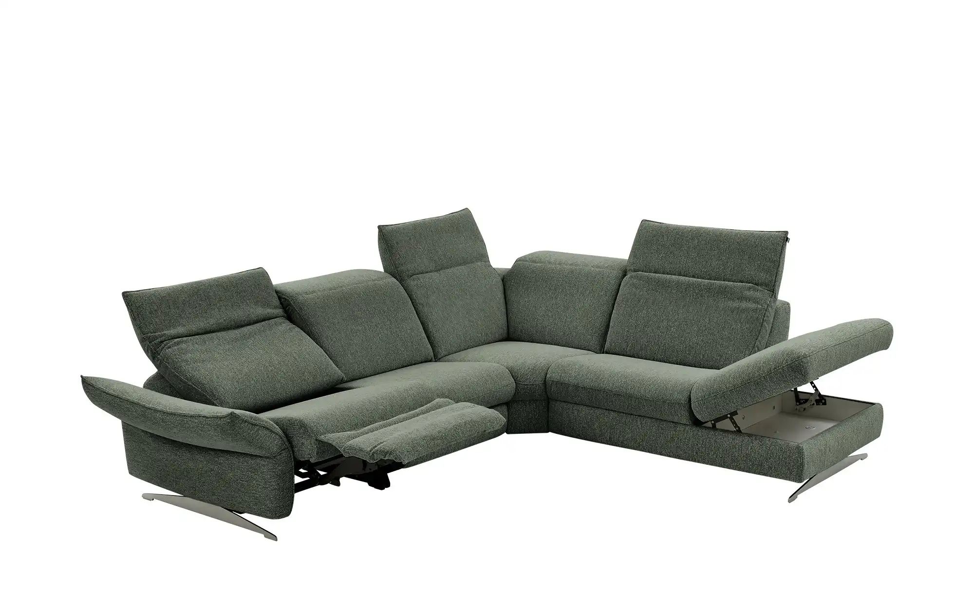 Hukla Ecksofa Mikrofaser Michelle ¦ grün ¦ Maße (cm): B: 292 H: 99 T: 258.0 günstig online kaufen