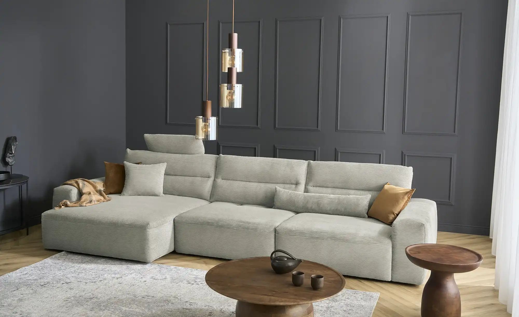 Max Schelling Ecksofa  Mayfair ¦ grau ¦ Maße (cm): B: 376 H: 159 T: 119.0 P günstig online kaufen