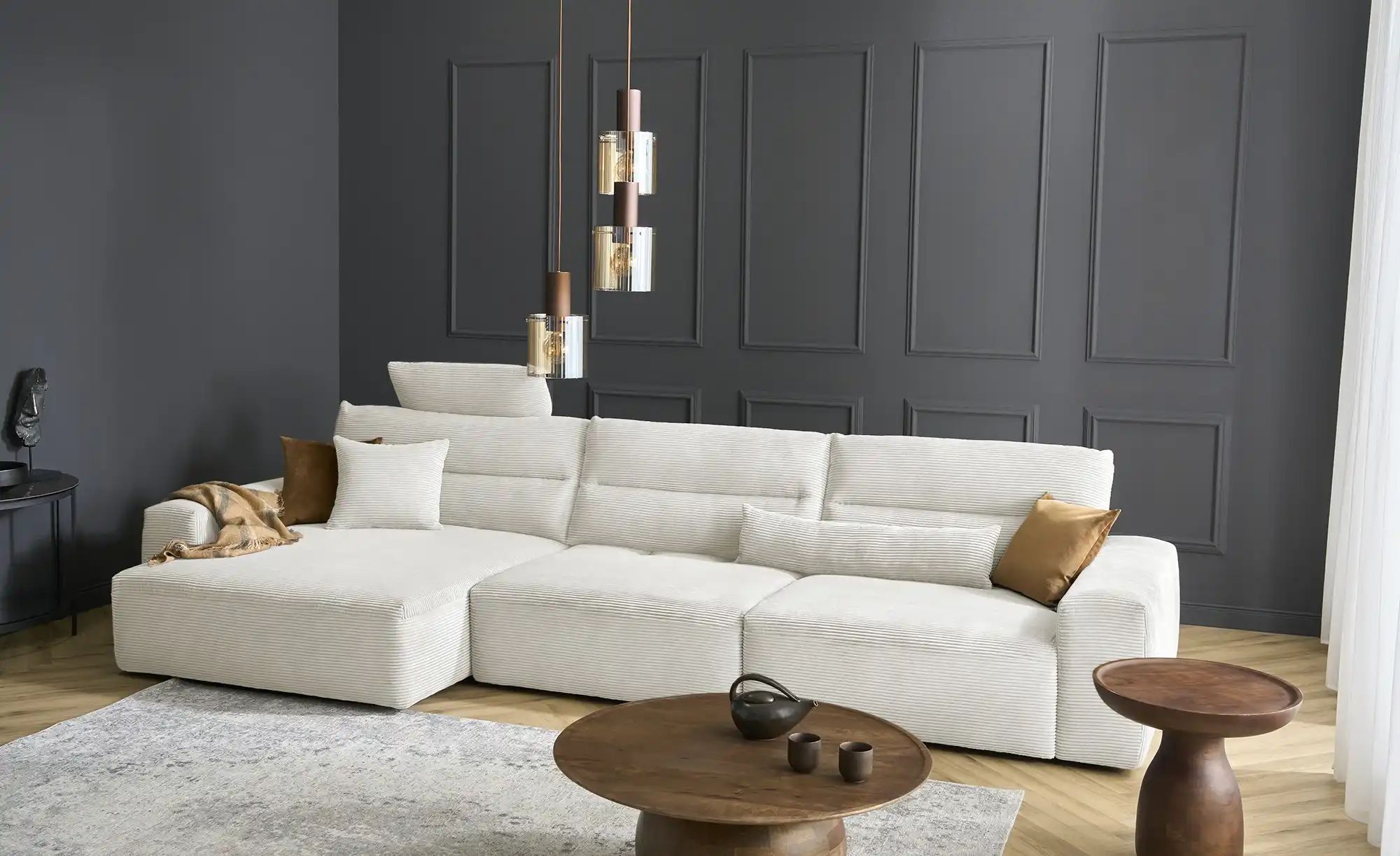 Max Schelling Ecksofa  Mayfair ¦ grau ¦ Maße (cm): B: 376 H: 159 T: 119.0 P günstig online kaufen