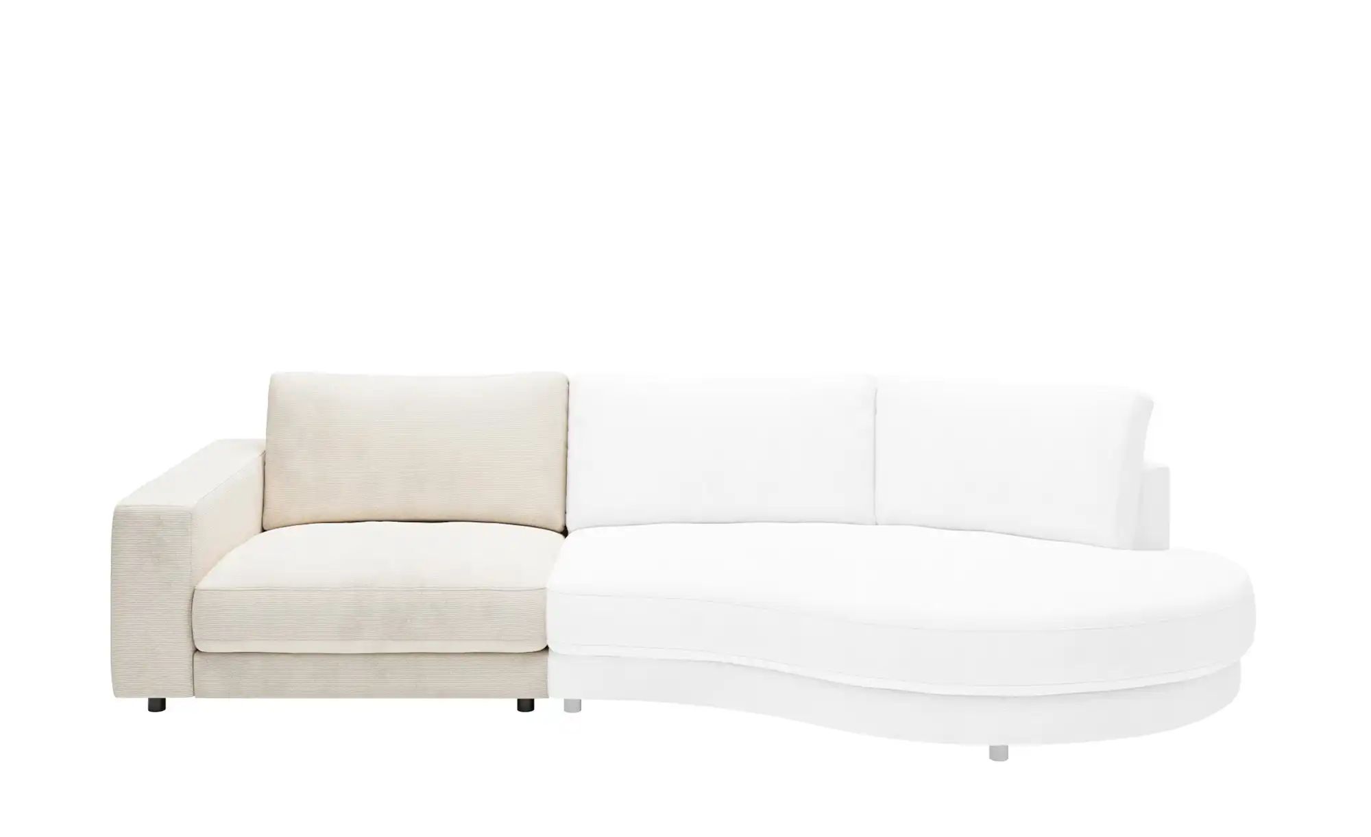 Thumbnail - Jette Home Element Einsitzer Armlehne links in Feincord Sila ¦ weiß ¦ Maße (cm): B: 125 H: 85 T: 127.0 Polstermöbel > So...