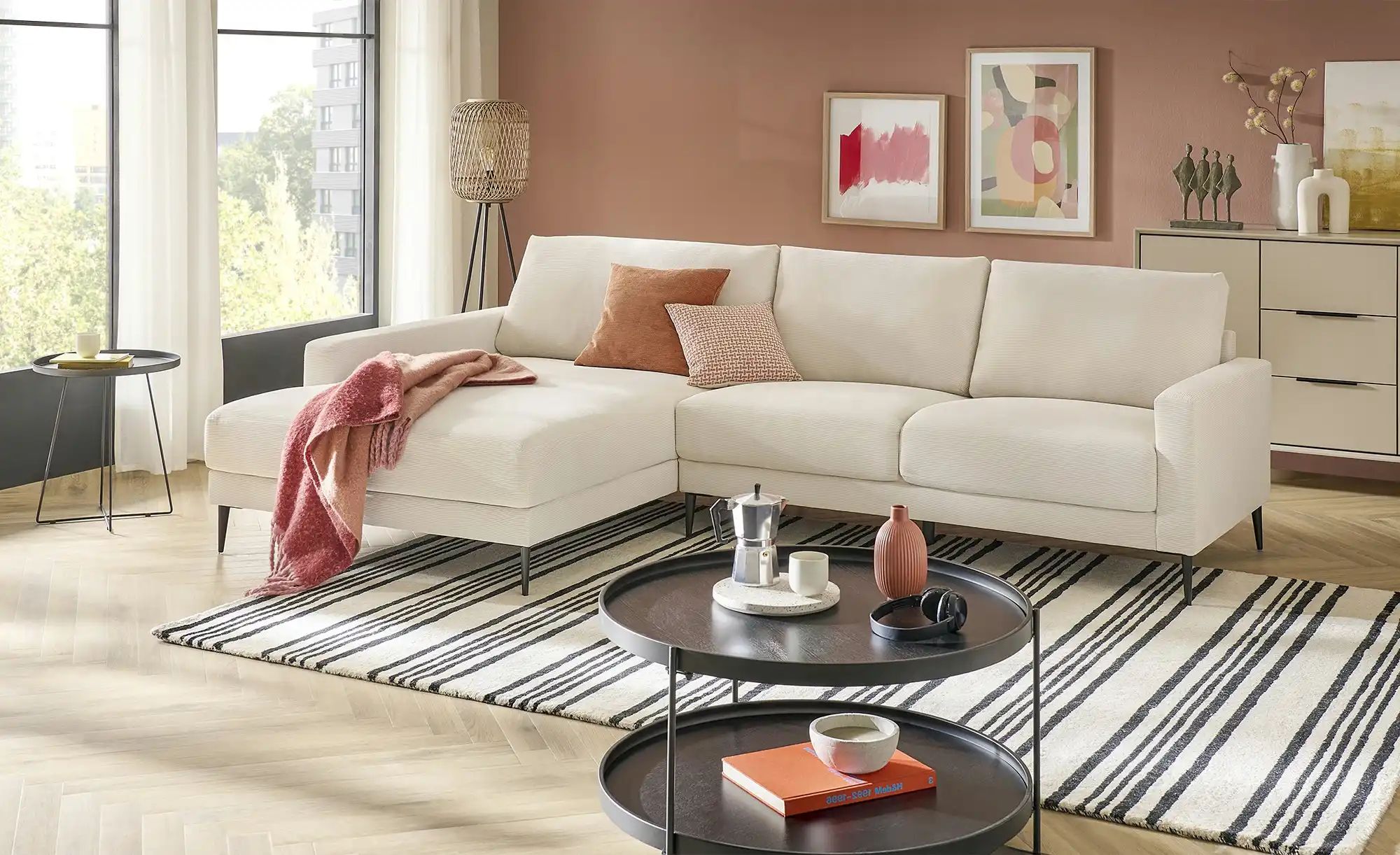 Thumbnail - Ecksofa  Valissan ¦ creme ¦ Maße (cm): B: 276 H: 84 T: 173.0 Polstermöbel > Sofas > 3-Sitzer - Höffner