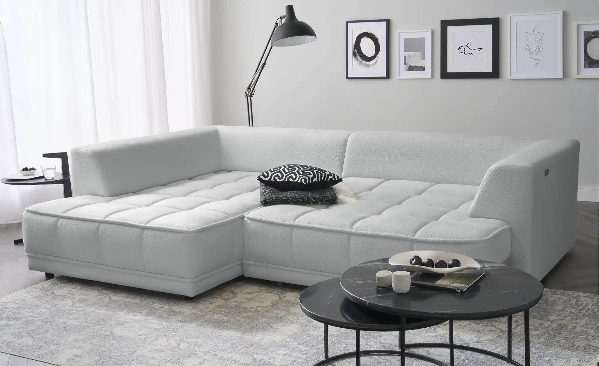 Thumbnail - switch Ecksofa  Tiga ¦ grau ¦ Maße (cm): B: 285 H: 88 T: 205.0 Polstermöbel > Sofas > Ecksofas - Höffner