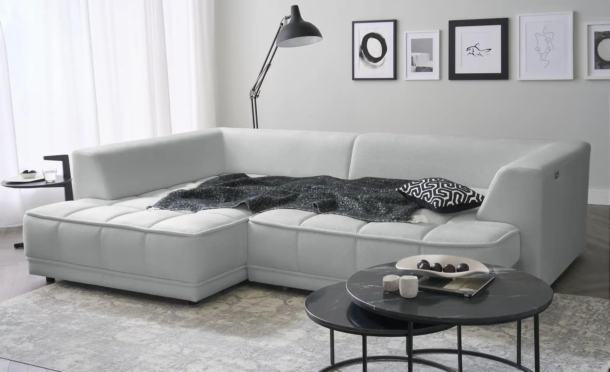 Thumbnail - switch Ecksofa  Tiga ¦ grau ¦ Maße (cm): B: 285 H: 88 T: 205.0 Polstermöbel > Sofas > Ecksofas - Höffner