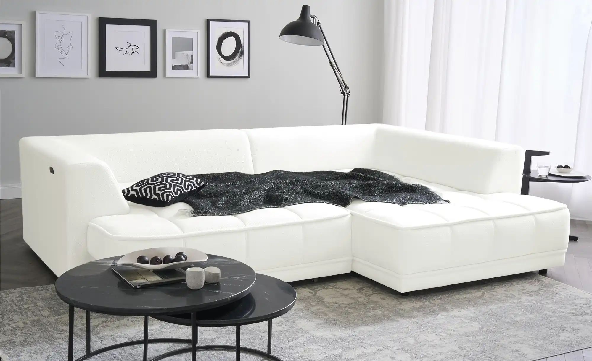 Thumbnail - switch Ecksofa  Tiga ¦ weiß ¦ Maße (cm): B: 285 H: 88 T: 205.0 Polstermöbel > Sofas > Ecksofas - Höffner