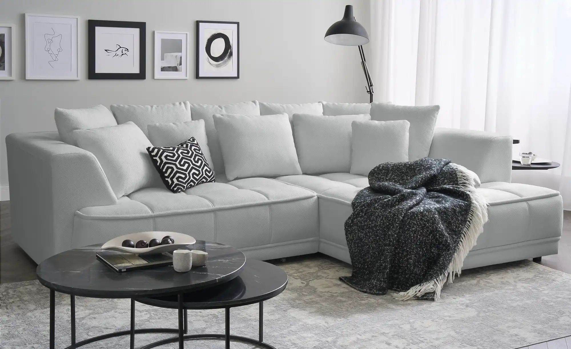 Thumbnail - switch Ecksofa  Tiga ¦ grau ¦ Maße (cm): B: 285 H: 88 T: 205.0 Polstermöbel > Sofas > Ecksofas - Höffner