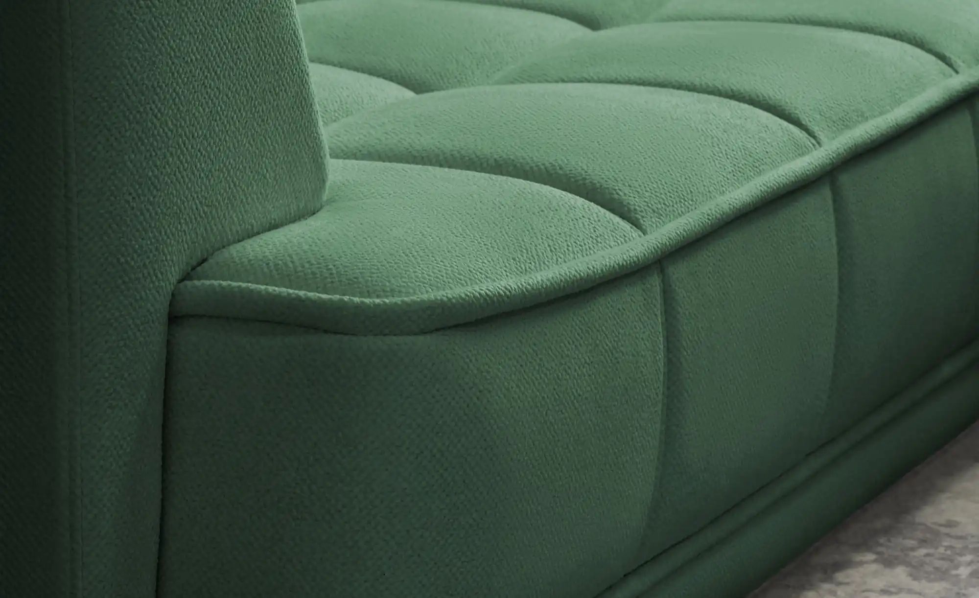 Thumbnail - switch Ecksofa  Tiga ¦ grün ¦ Maße (cm): B: 285 H: 88 T: 205.0 Polstermöbel > Sofas > Ecksofas - Höffner