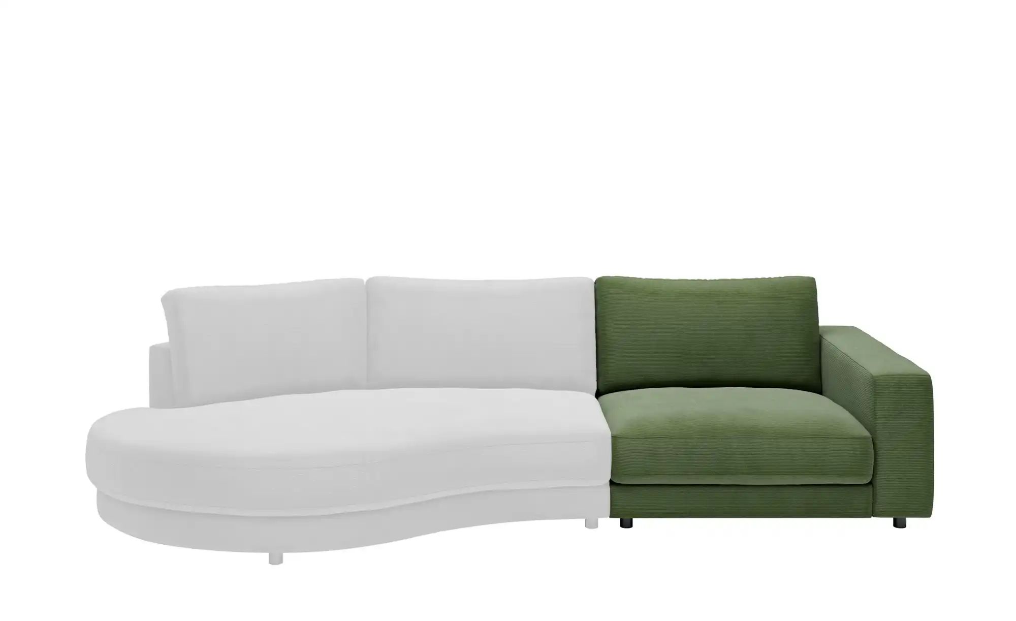 Thumbnail - Jette Home Element Einsitzer Armlehne rechts in Feincord Sila ¦ grün ¦ Maße (cm): B: 125 H: 85 T: 127.0 Polstermöbel > S...