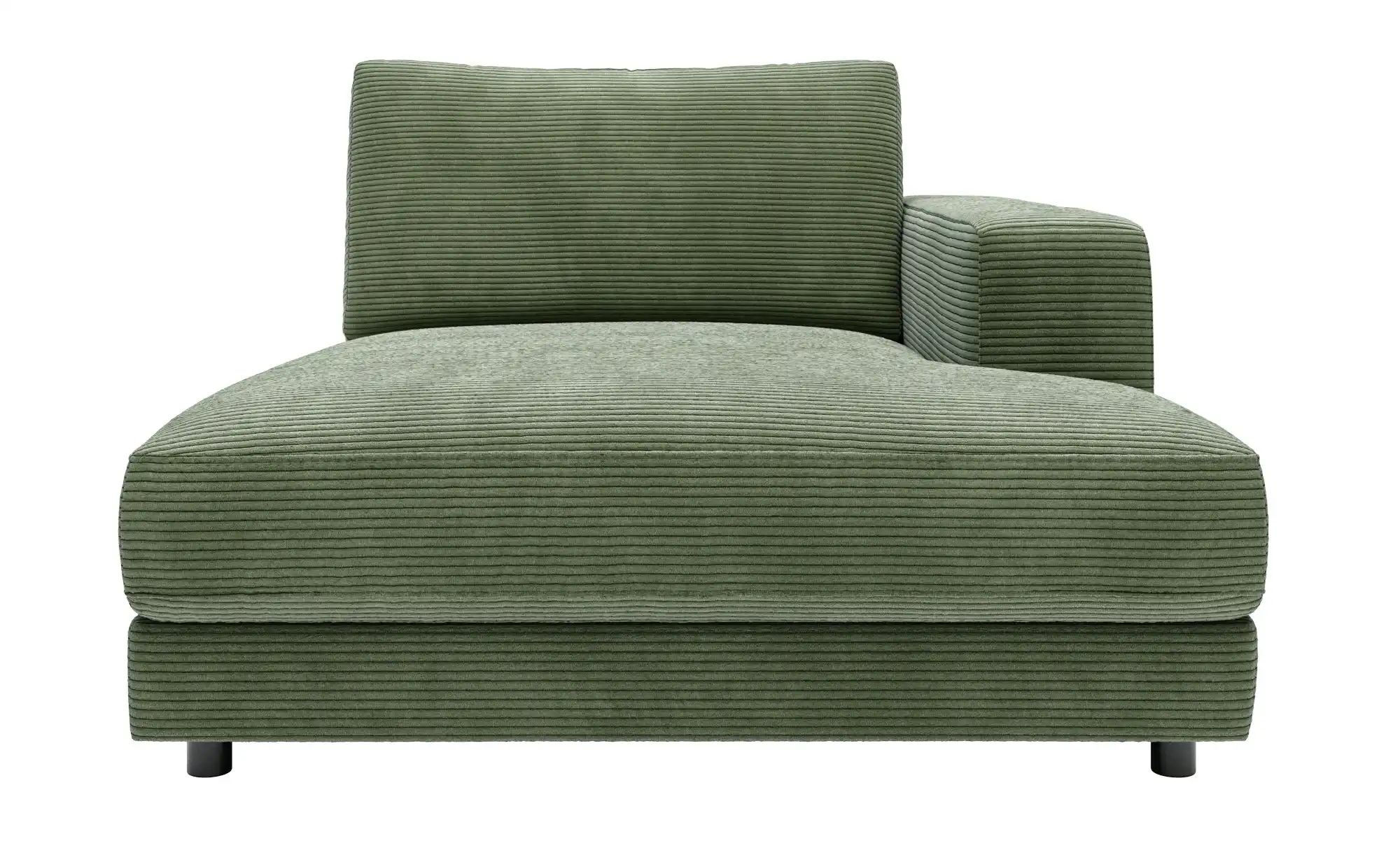 Jette Home Element Ottomane rechts in Cord Sila ¦ grün ¦ Maße (cm): B: 125 H: 85 T: 170.0 Polstermöbel > Sofas > Modulsofas - Höffner