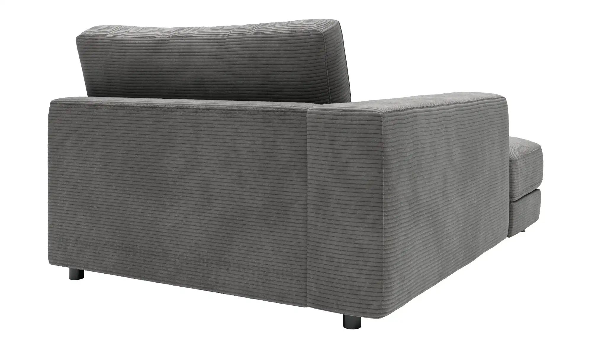 Thumbnail - Jette Home Element Ottomane links in Cord Sila ¦ grau ¦ Maße (cm): B: 125 H: 85 T: 170.0 Polstermöbel > Sofas > Modulsof...