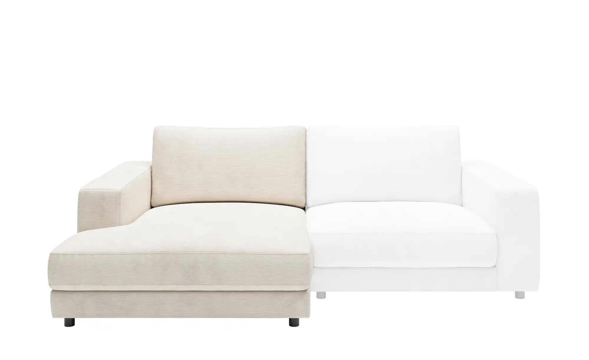 Thumbnail - Jette Home Element Ottomane links in Feincord Sila ¦ weiß ¦ Maße (cm): B: 125 H: 85 T: 170.0 Polstermöbel > Sofas > Modu...