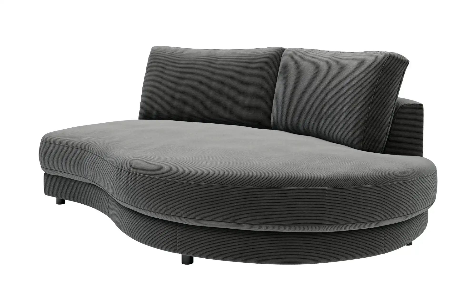 Thumbnail - Jette Home Element Abschluss rund rechts in Feincord Sila ¦ grau ¦ Maße (cm): B: 205 H: 85 T: 166.0 Polstermöbel > Sofas...