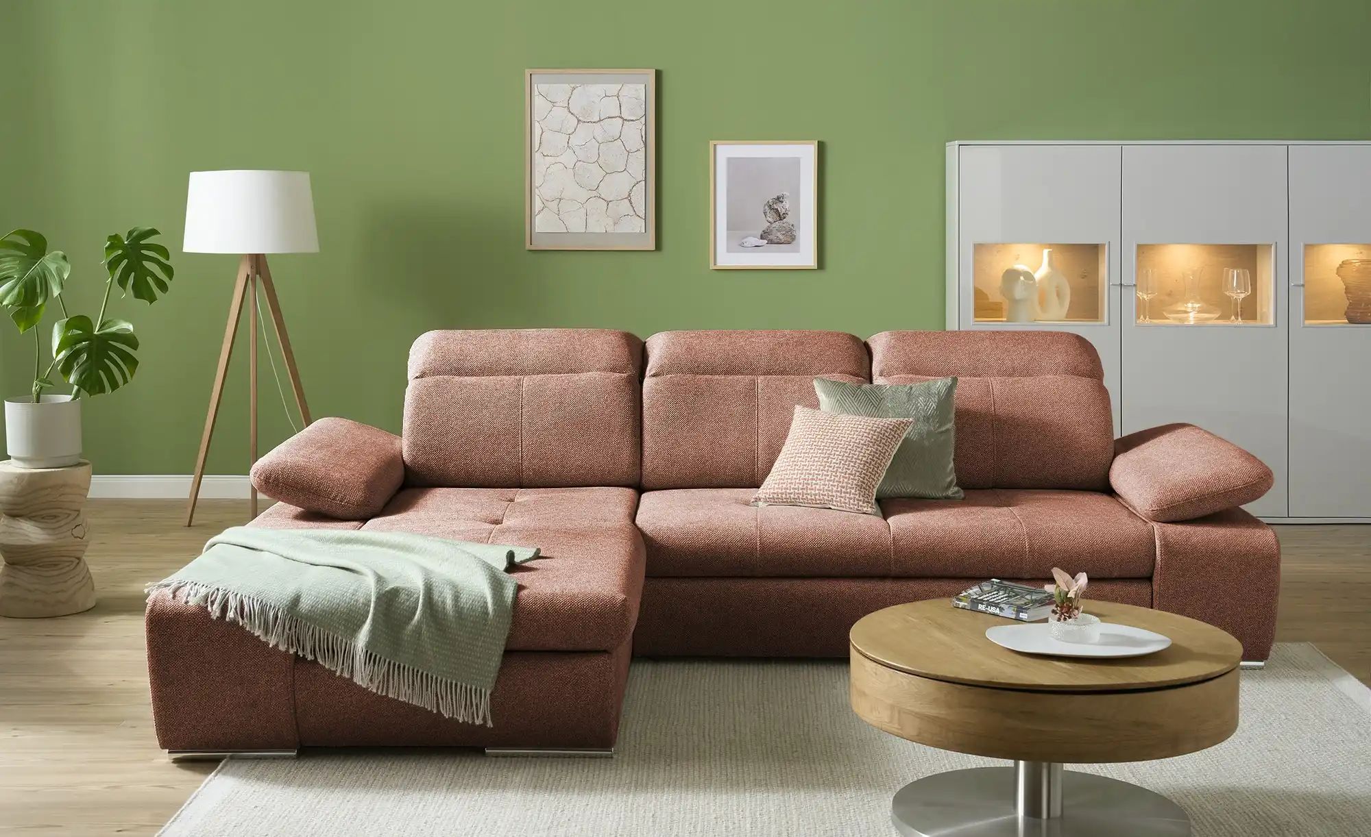 switch Ecksofa  Avilla ¦ rosa/pink ¦ Maße (cm): B: 285 H: 86 T: 187 Polster günstig online kaufen