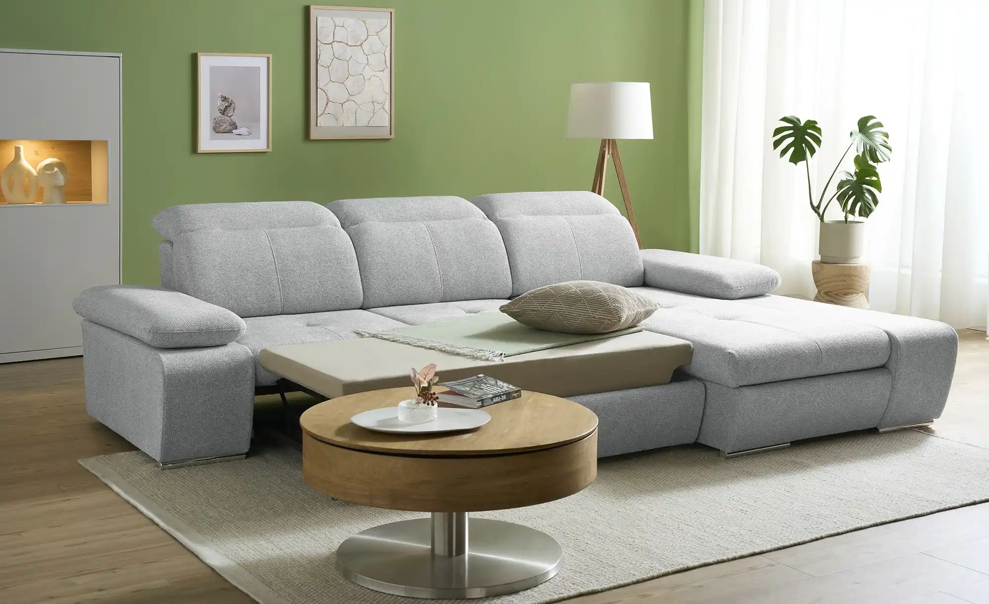 Thumbnail - switch Ecksofa aus Mikrofaser Avilla ¦ grau ¦ Maße (cm): B: 285 H: 86 T: 187.0 Polstermöbel > Sofas > Ecksofas - Höffner