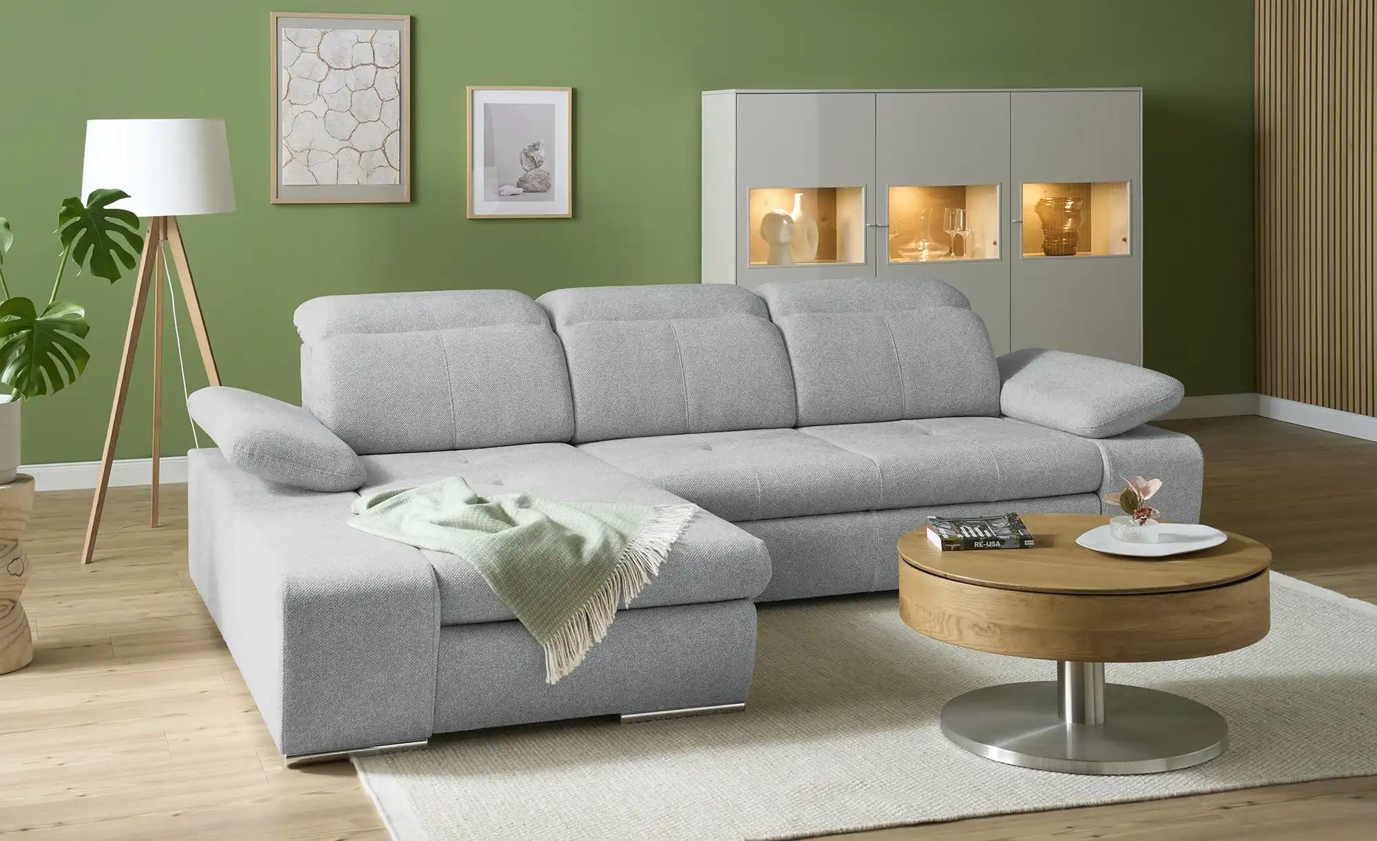 Thumbnail - switch Ecksofa aus Mikrofaser Avilla ¦ grau ¦ Maße (cm): B: 285 H: 86 T: 187.0 Polstermöbel > Sofas > Ecksofas - Höffner