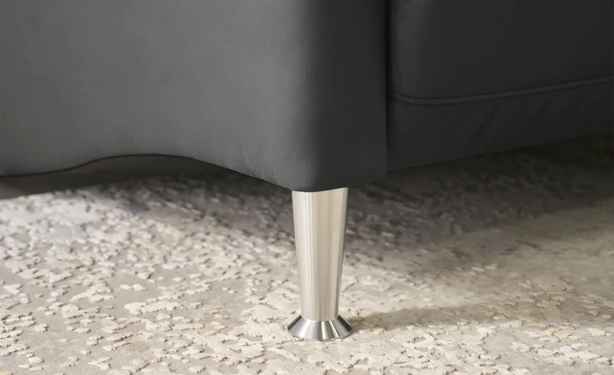 Wohnwert Einzelsofa Leder Marlena ¦ schwarz ¦ Maße (cm): B: 208 H: 107 T: 9 günstig online kaufen