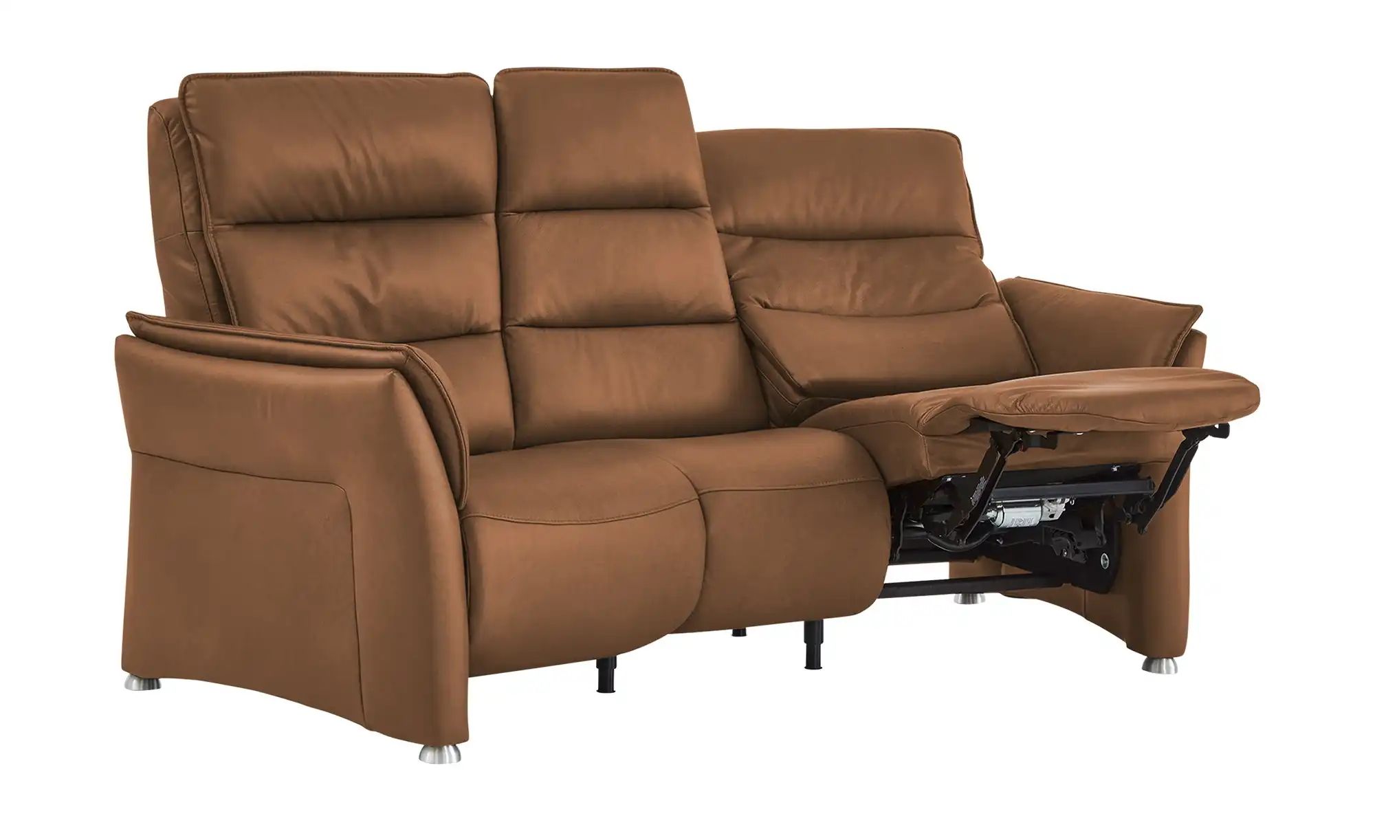 Hukla Trapezsofa Echtleder Corina ¦ braun ¦ Maße (cm): B: 202 H: 112 T: 103 günstig online kaufen