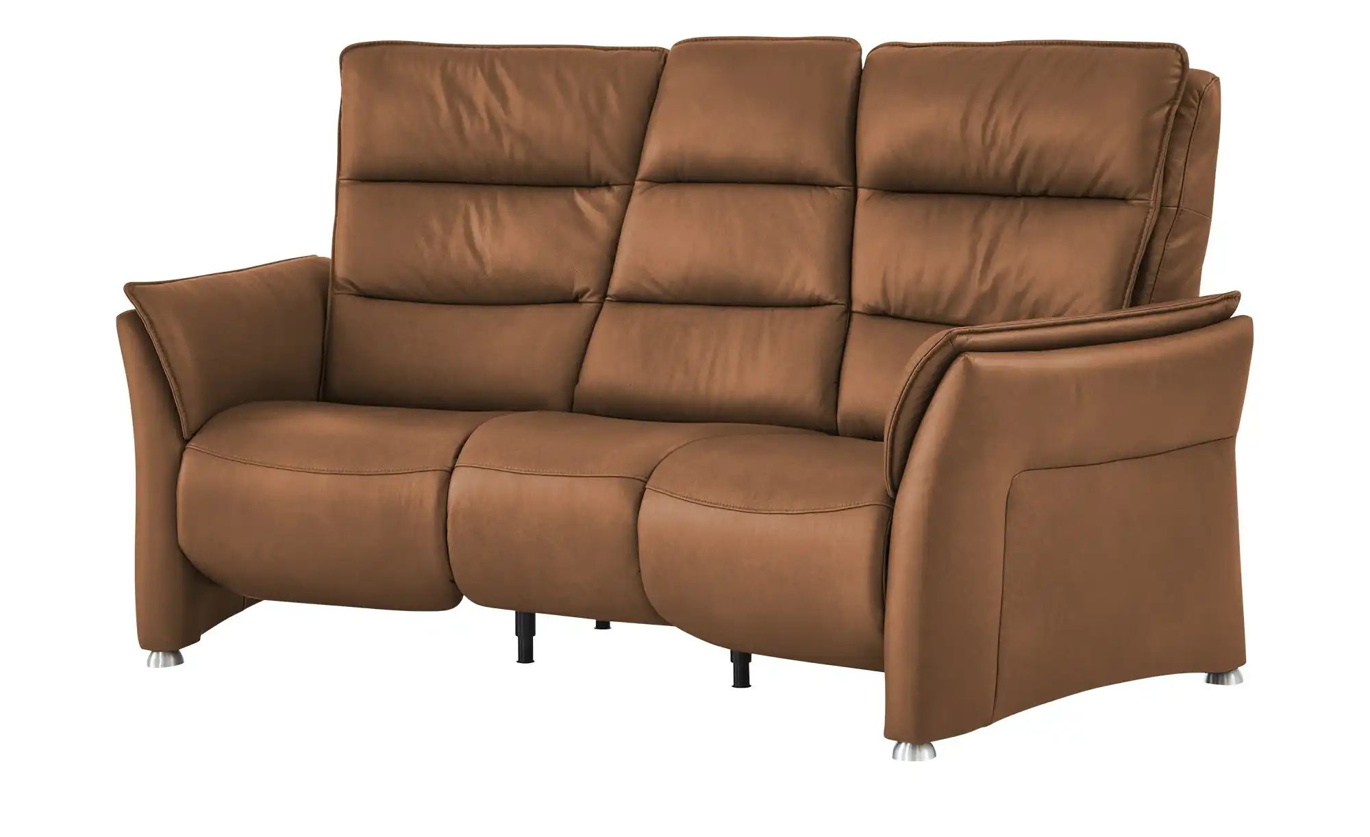 Hukla Trapezsofa Echtleder Corina ¦ braun ¦ Maße (cm): B: 202 H: 112 T: 103 günstig online kaufen