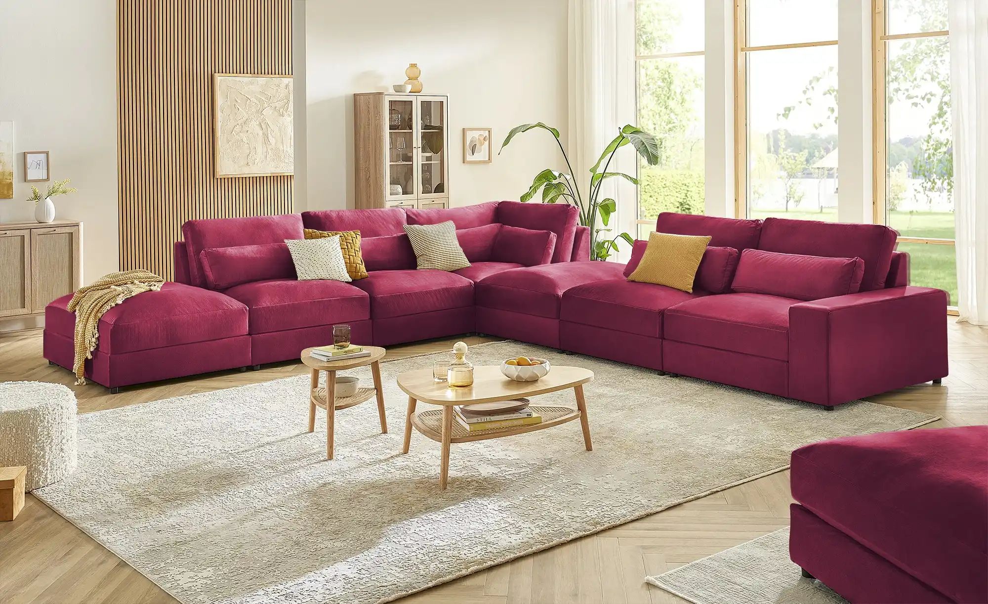 Ecksofa  Branna ¦ rot ¦ Maße (cm): B: 412 H: 88 T: 386.0 Polstermöbel > Sof günstig online kaufen