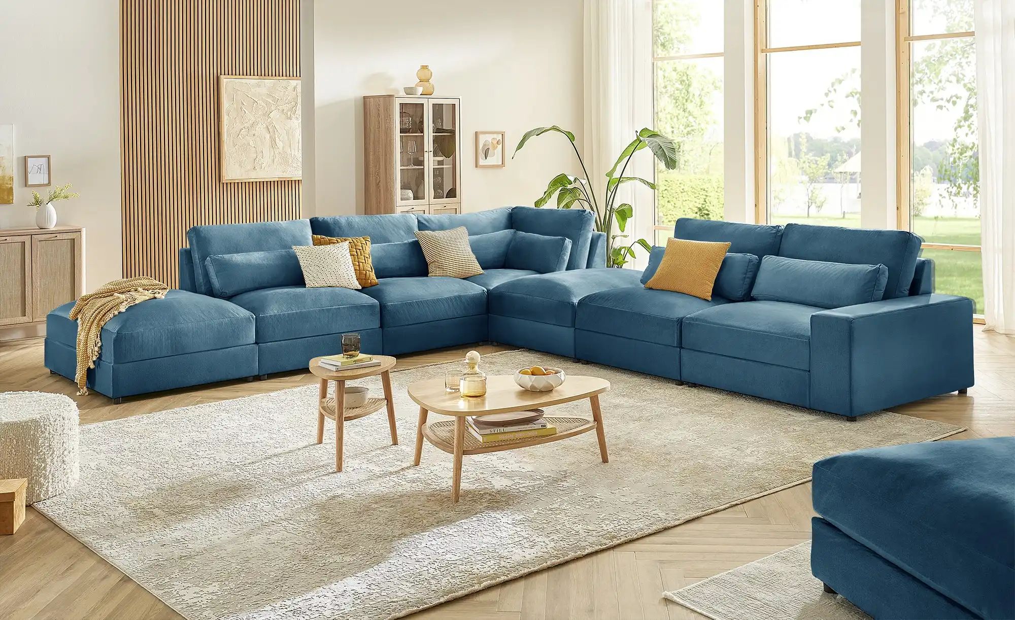 Ecksofa  Branna ¦ blau ¦ Maße (cm): B: 412 H: 88 T: 386.0 Polstermöbel > So günstig online kaufen