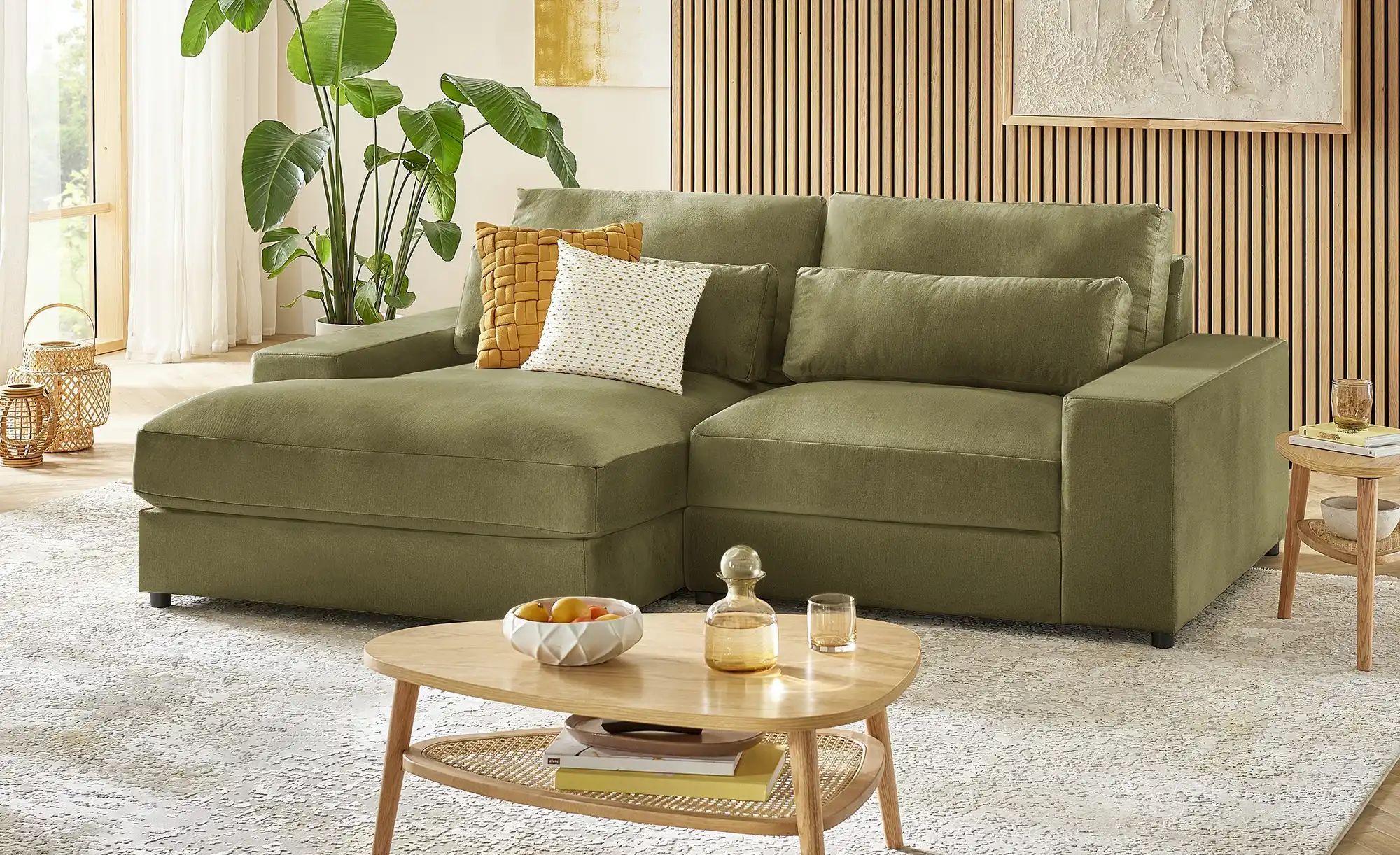 Thumbnail - Ecksofa  Branna ¦ grün ¦ Maße (cm): B: 232 H: 88 T: 164.0 Polstermöbel > Sofas > Modulsofas - Höffner