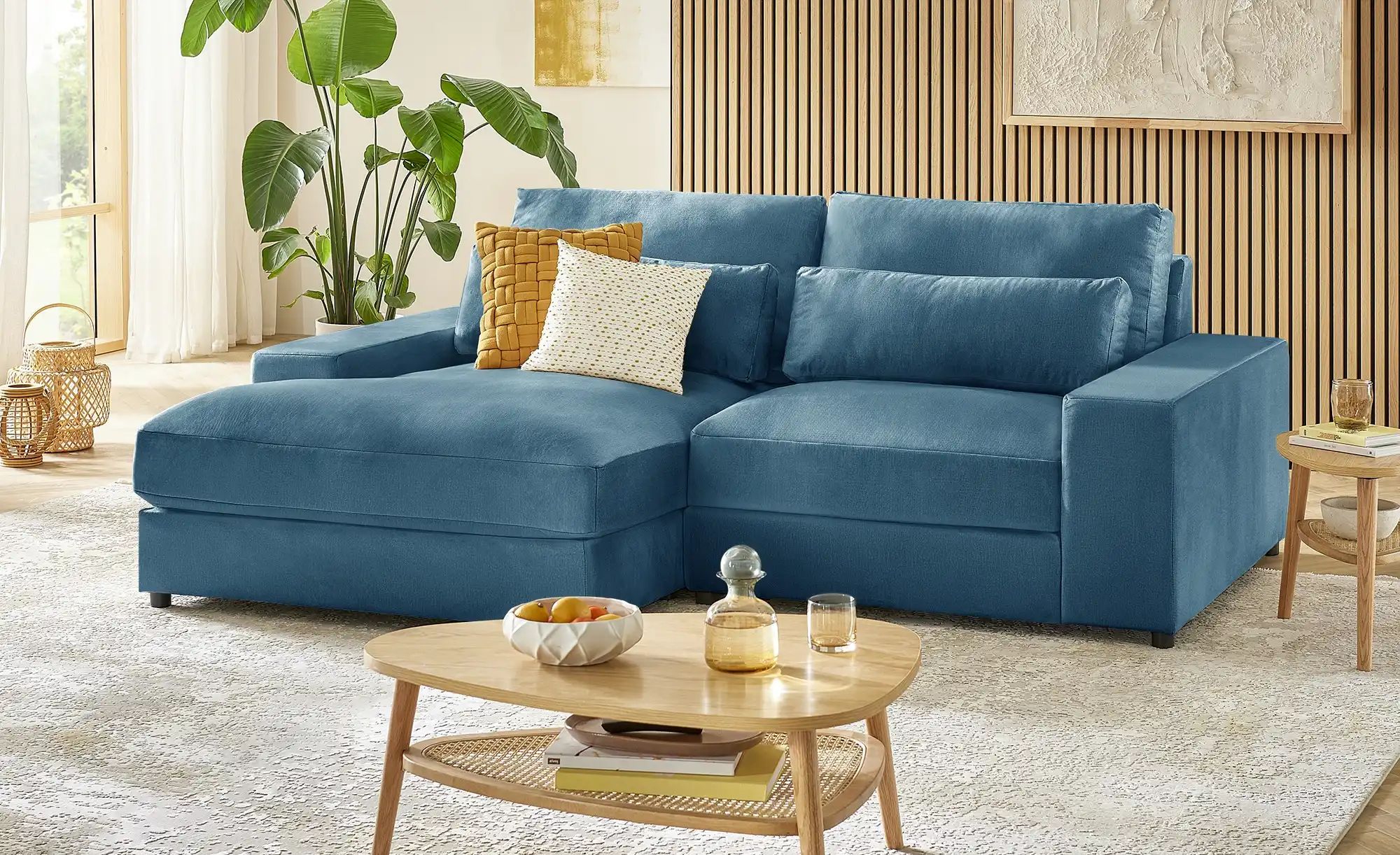 Ecksofa  Branna ¦ blau ¦ Maße (cm): B: 232 H: 88 T: 164.0 Polstermöbel > So günstig online kaufen