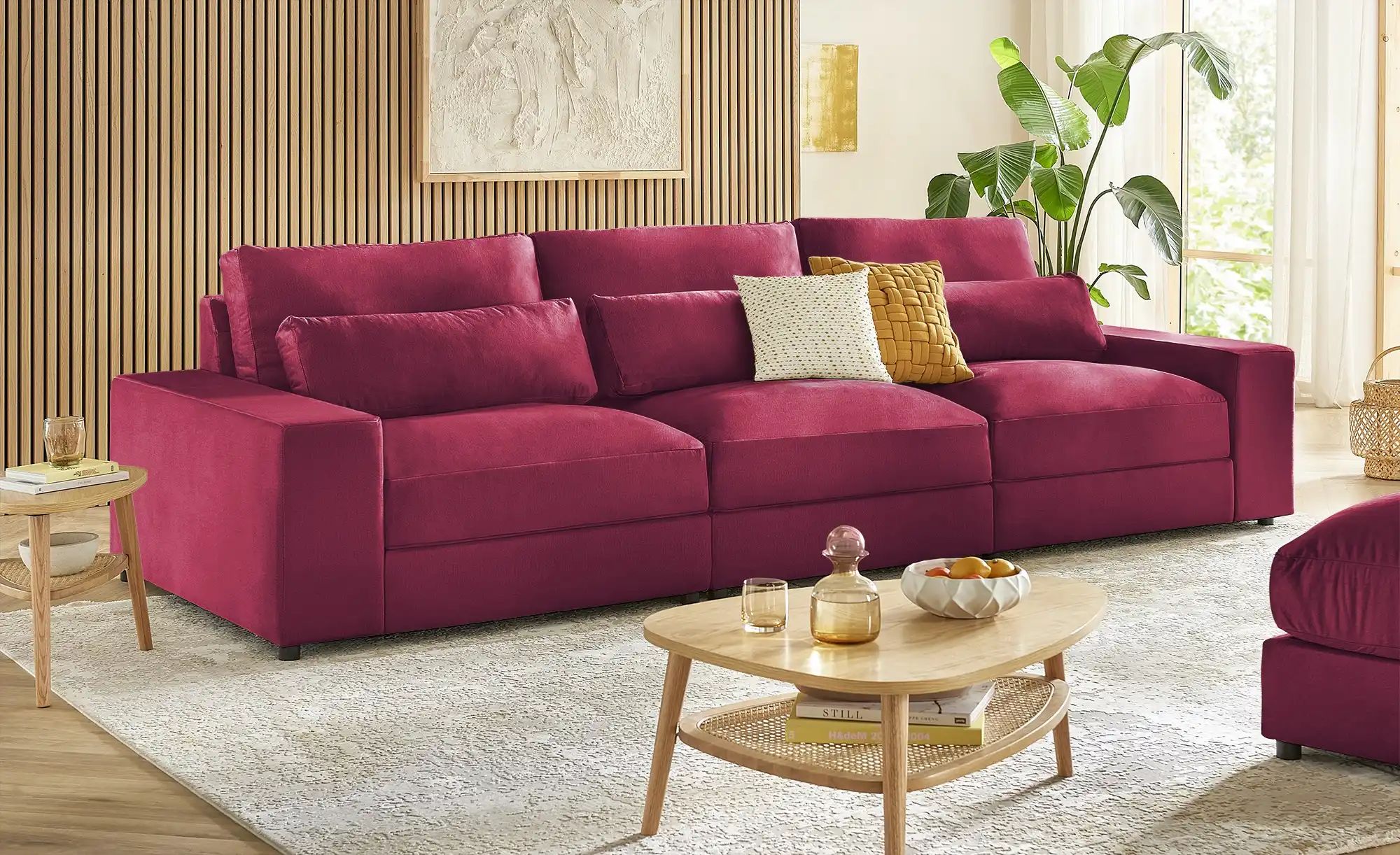 3 Sitzer Sofa  Branna ¦ rot ¦ Maße (cm): B: 322 H: 88 T: 120 Polstermöbel > günstig online kaufen