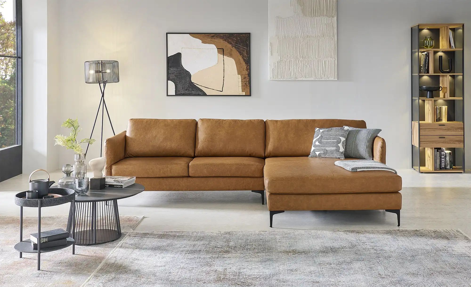 Thumbnail - SCHÖNER WOHNEN Kollektion Ecksofa Leder  Timeless ¦ braun Polstermöbel > Sofas > Ecksofas - Höffner