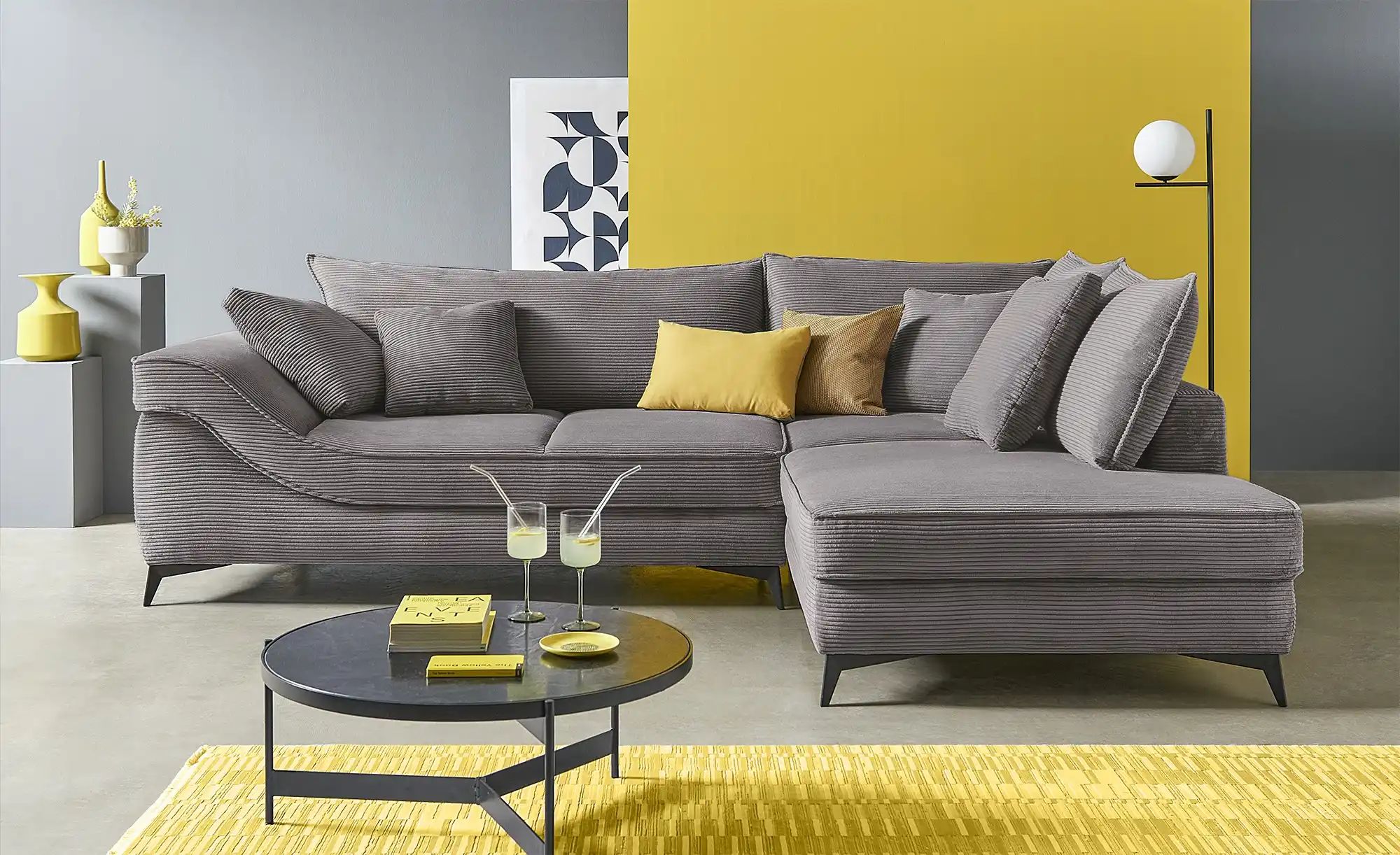 Thumbnail - pop Ecksofa  Trentino ¦ grau ¦ Maße (cm): B: 310 H: 98 T: 223.0 Polstermöbel > Sofas > Ecksofas - Höffner